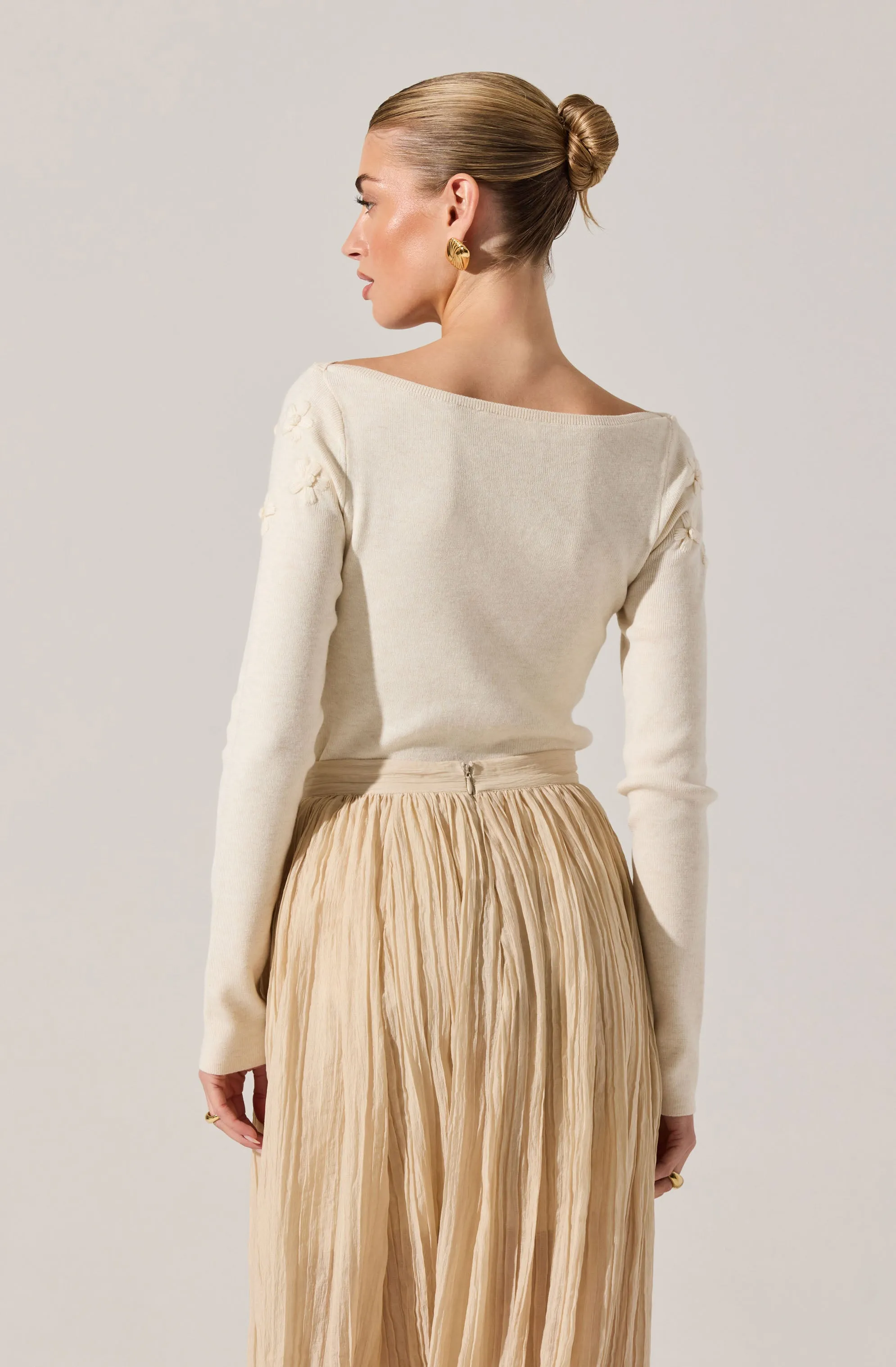 Bluma Embroidered Boatneck Sweater sold by Astr product image thumbnail 3