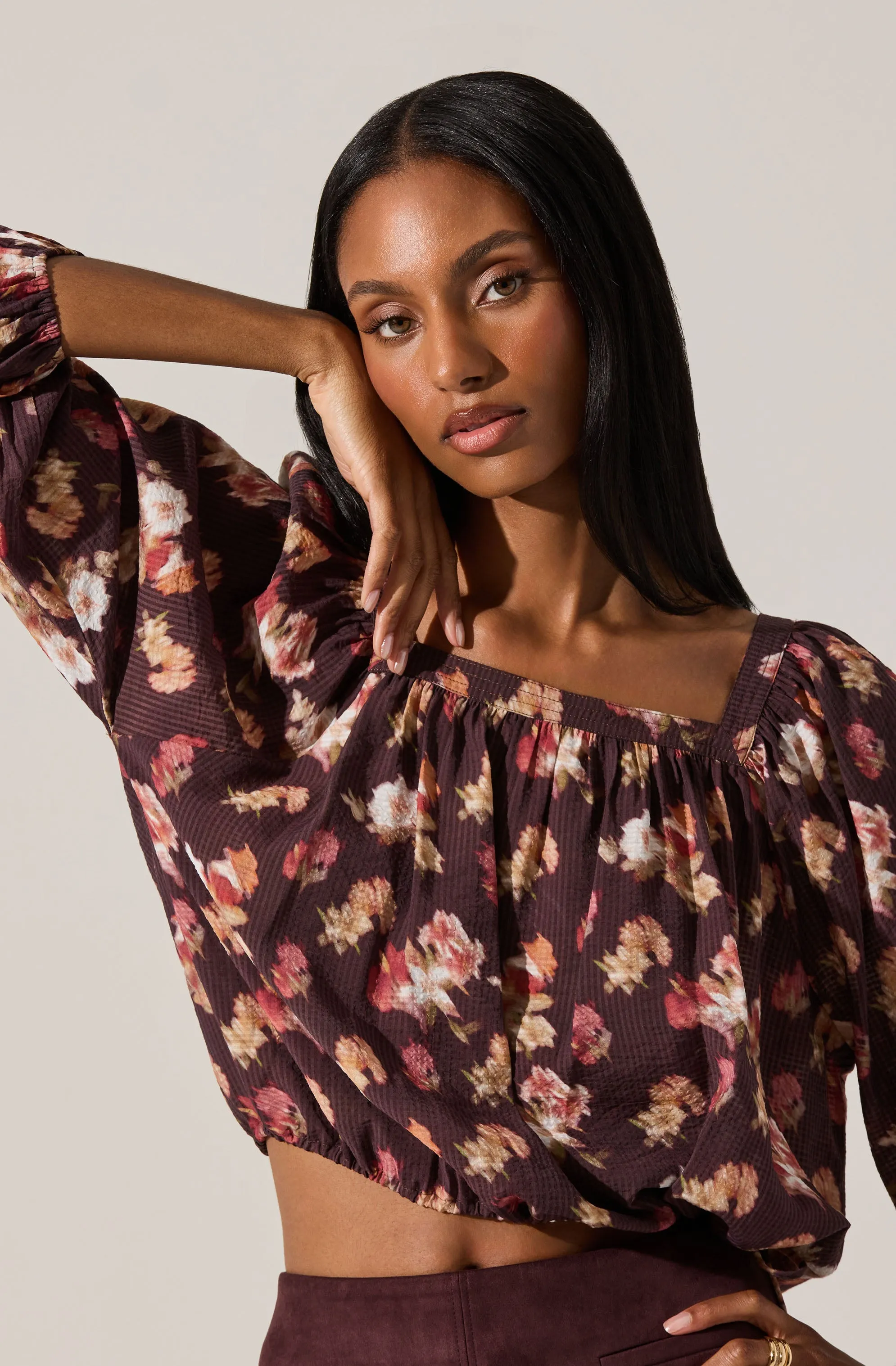 Dejah Floral Crop Top sold by Astr product image thumbnail 3