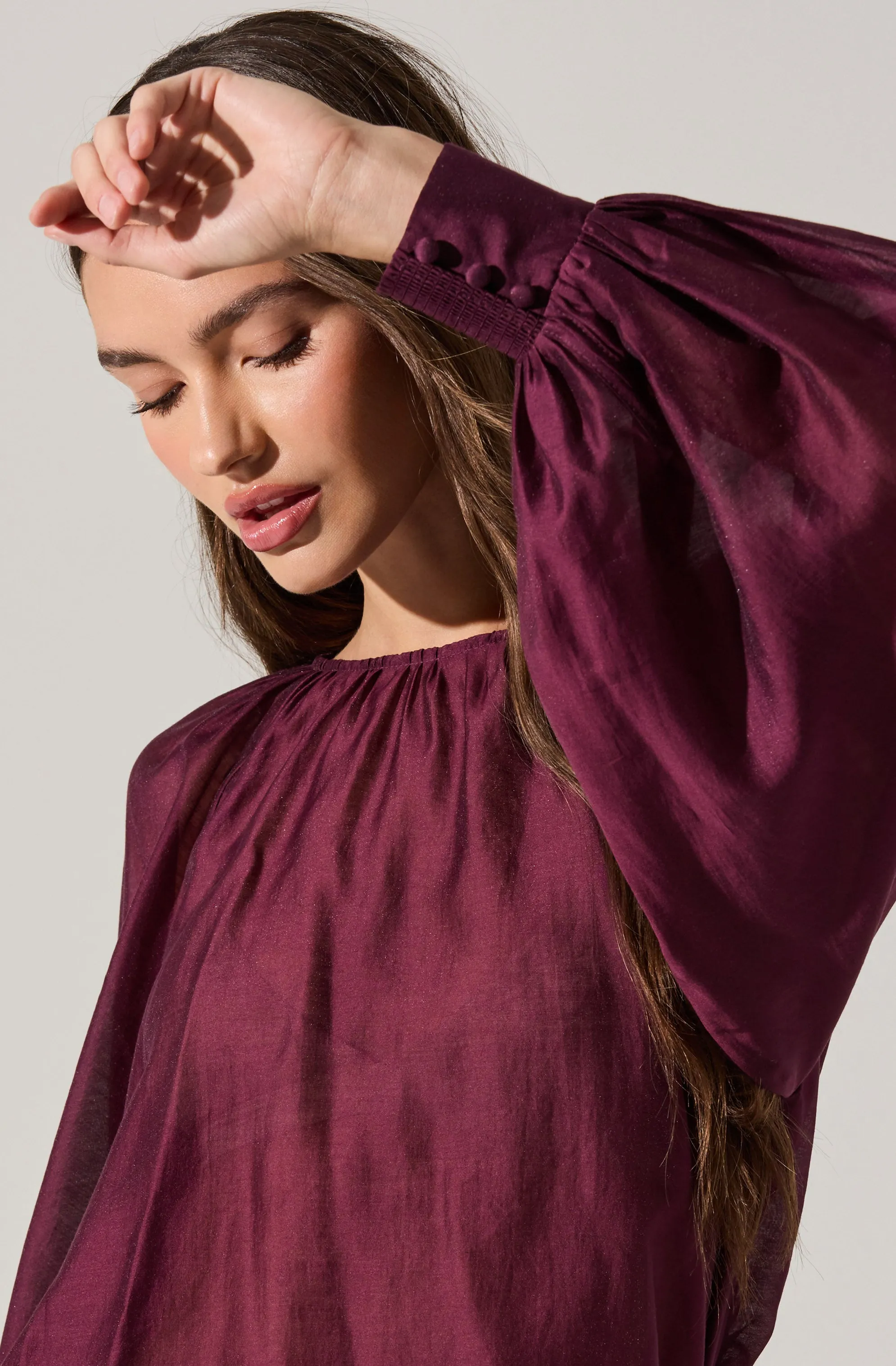 Reyen Balloon Sleeve Top sold by Astr product image thumbnail 4