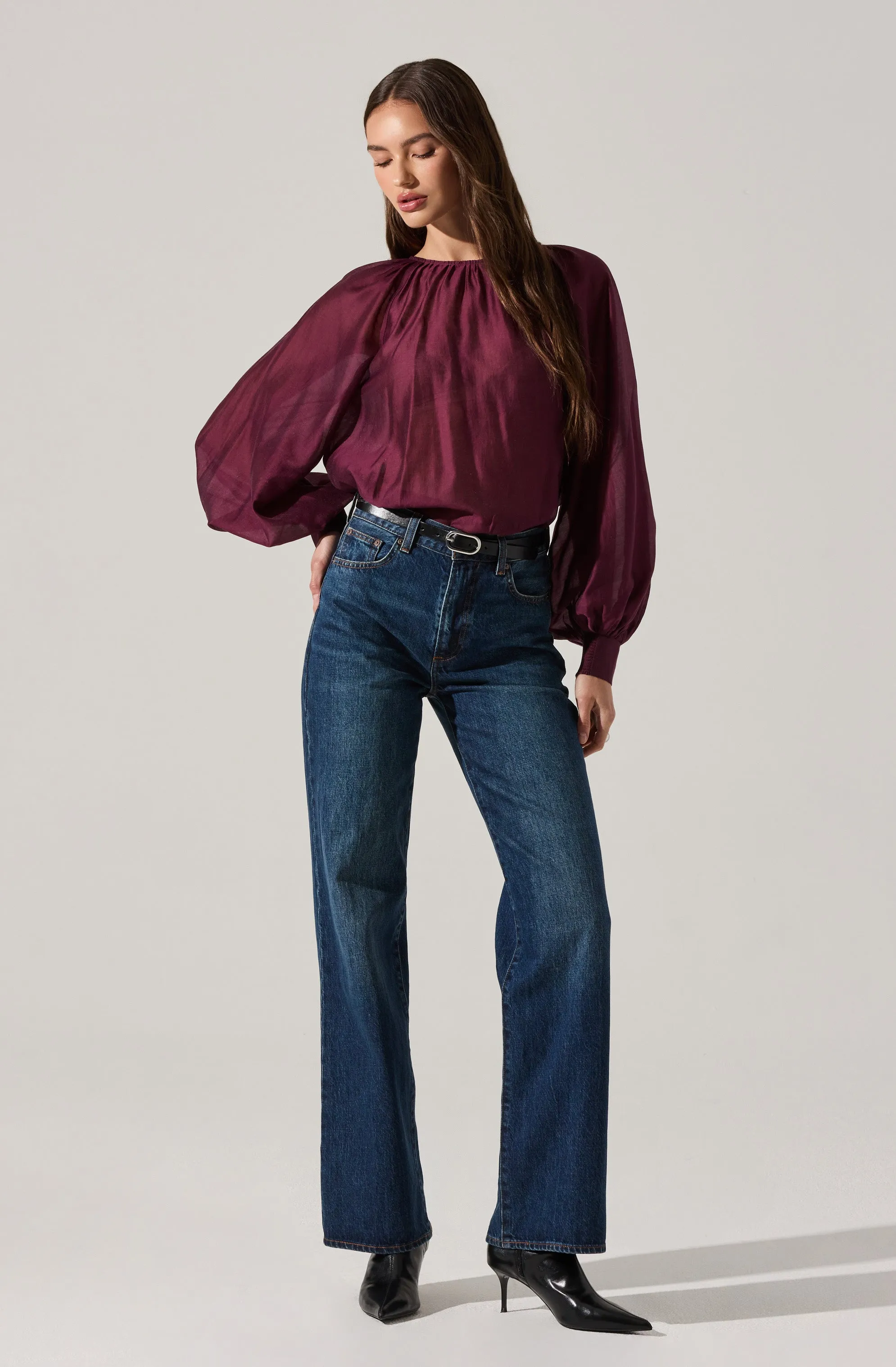 Reyen Balloon Sleeve Top sold by Astr product image thumbnail 5