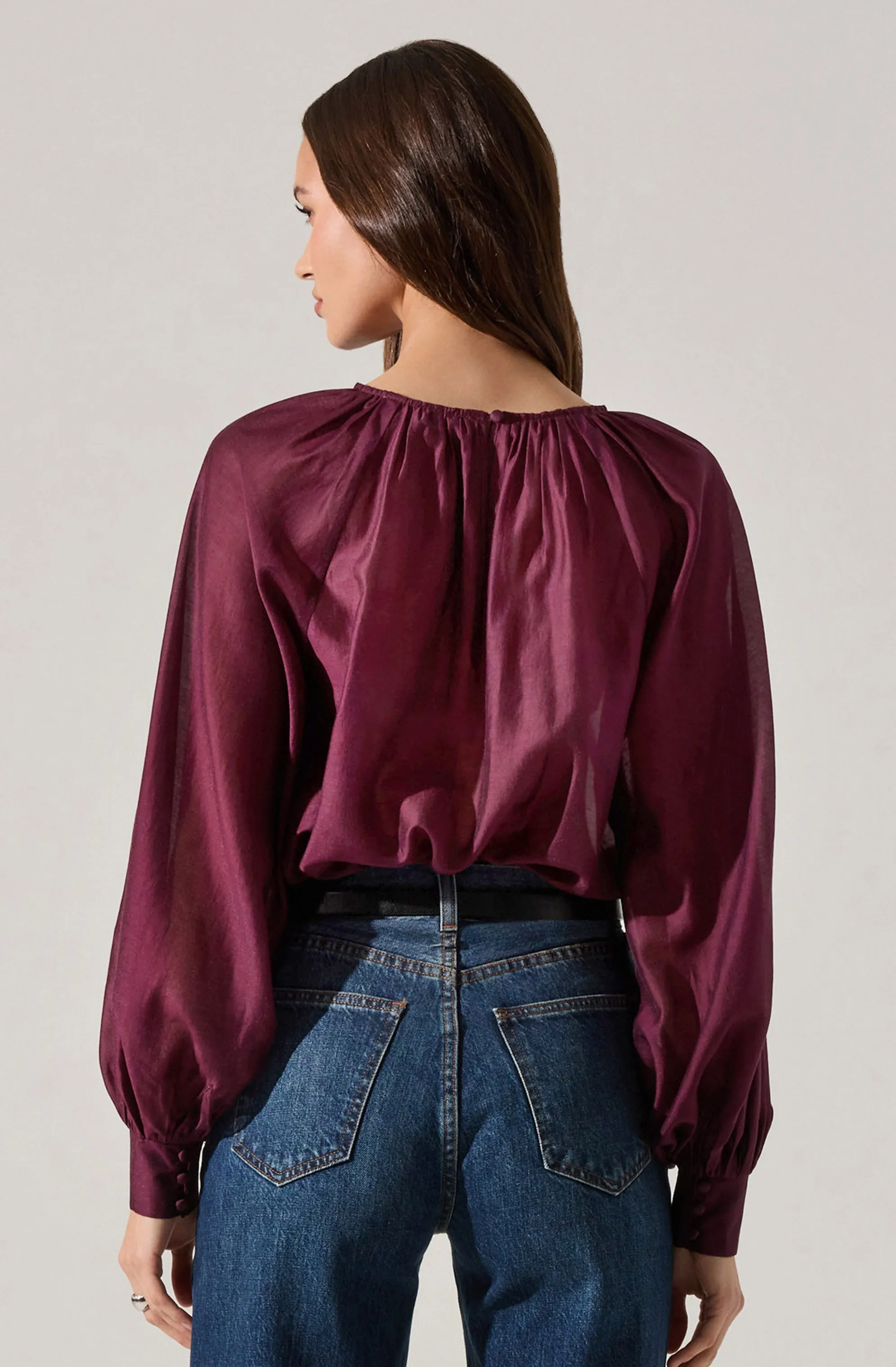 Reyen Balloon Sleeve Top sold by Astr product image thumbnail 3
