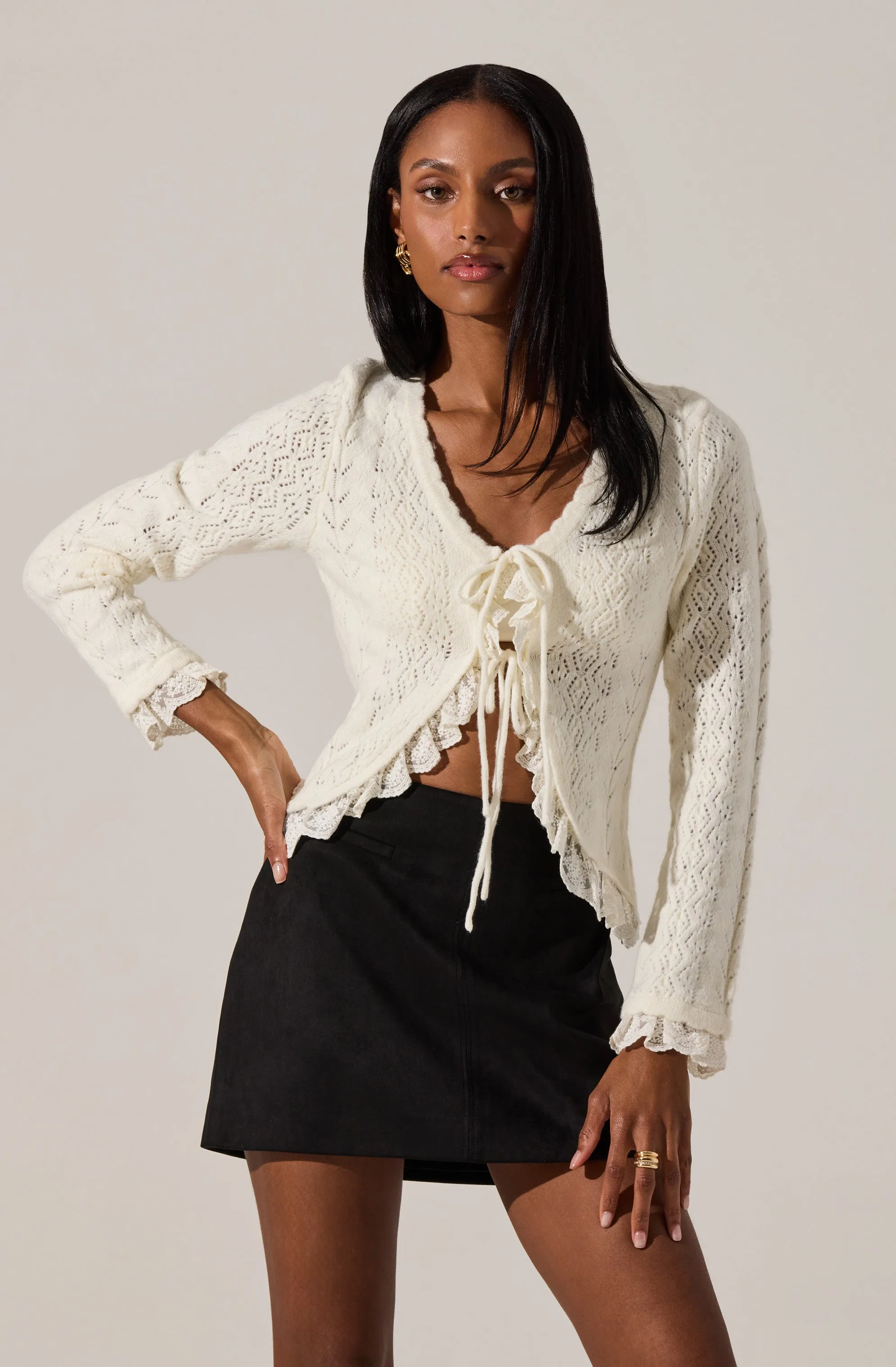 Laudine Faux Suede Mini Skirt sold by Astr product image thumbnail 5