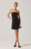 Keyana Strapless Faux Leather Dress sold by Astr