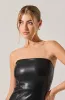 Keyana Strapless Faux Leather Dress sold by Astr