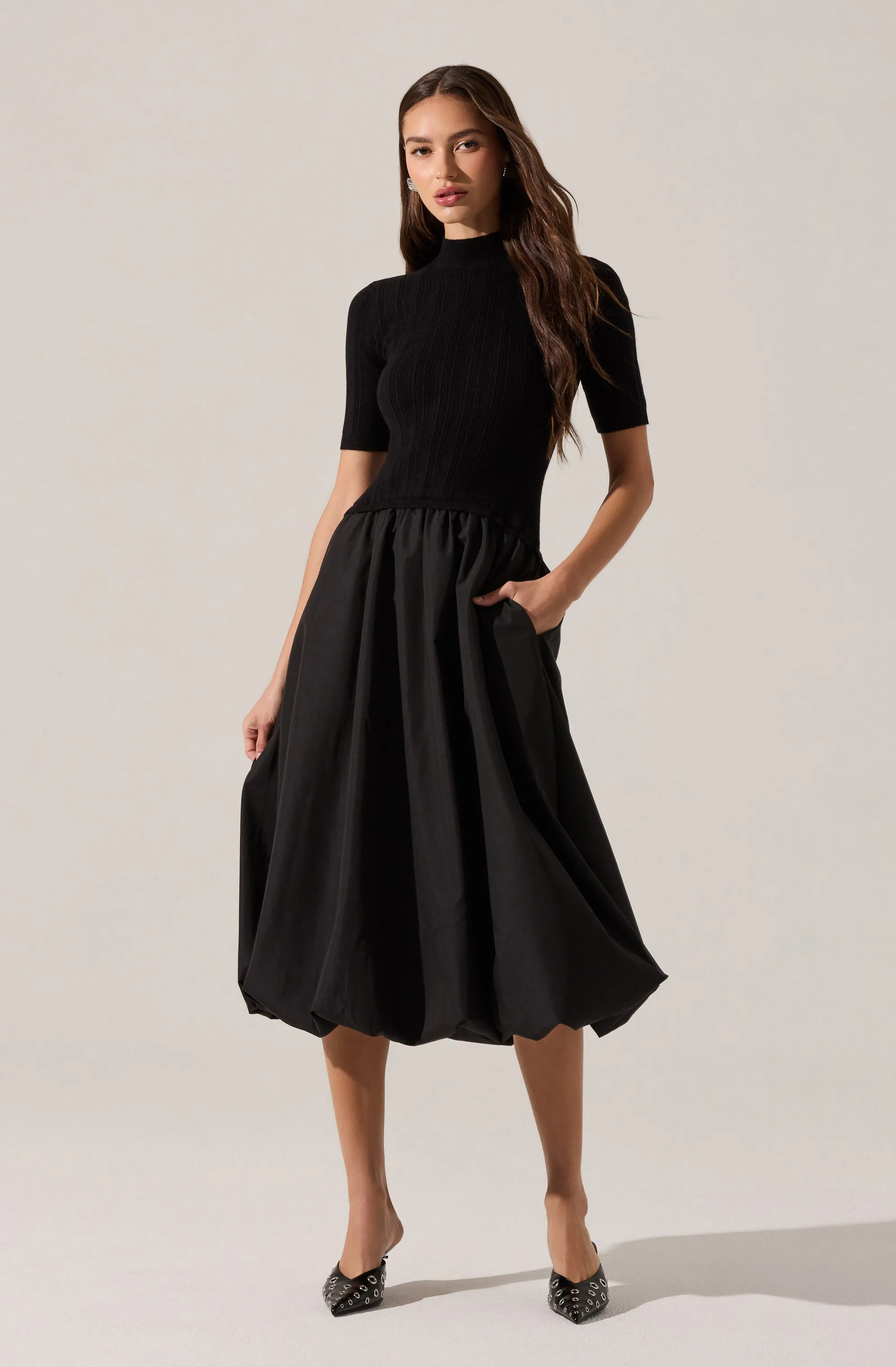Caerlion Contrast Knit Midi Dress sold by Astr