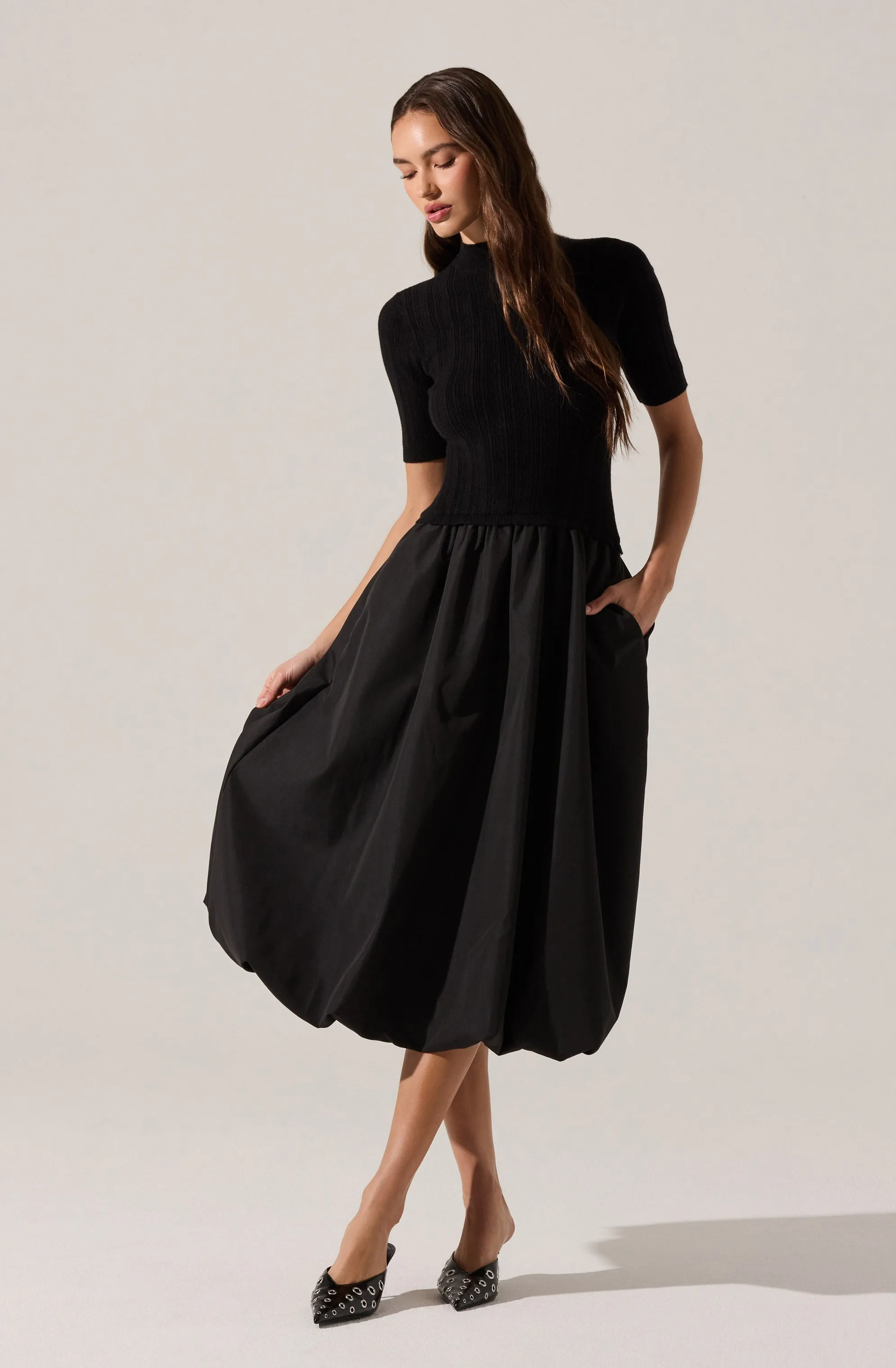 Caerlion Contrast Knit Midi Dress sold by Astr product image thumbnail 5