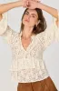 Tiered Lace V-Neck Top sold by Astr