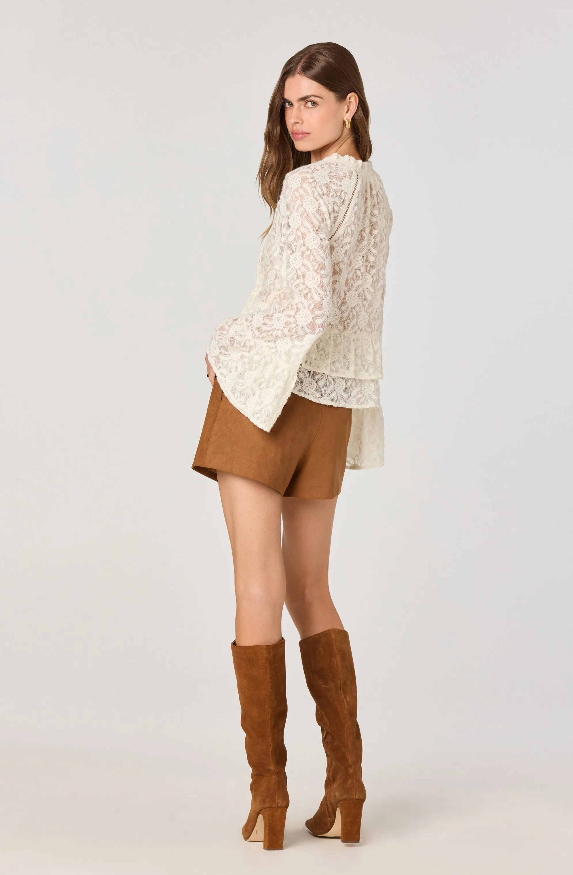 Tiered Lace V-Neck Top sold by Astr product image thumbnail 5
