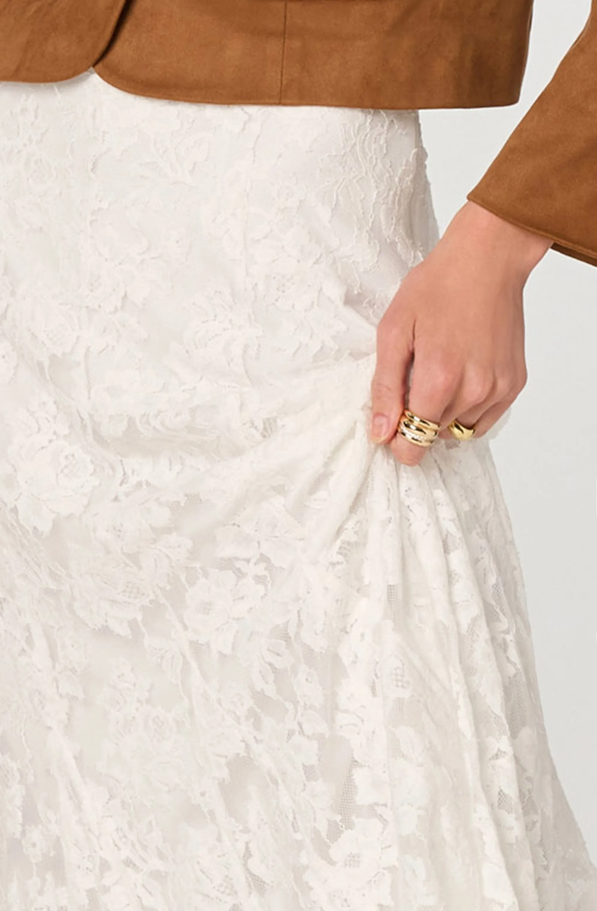 Lace Godet Midi Skirt sold by Astr product image thumbnail 5