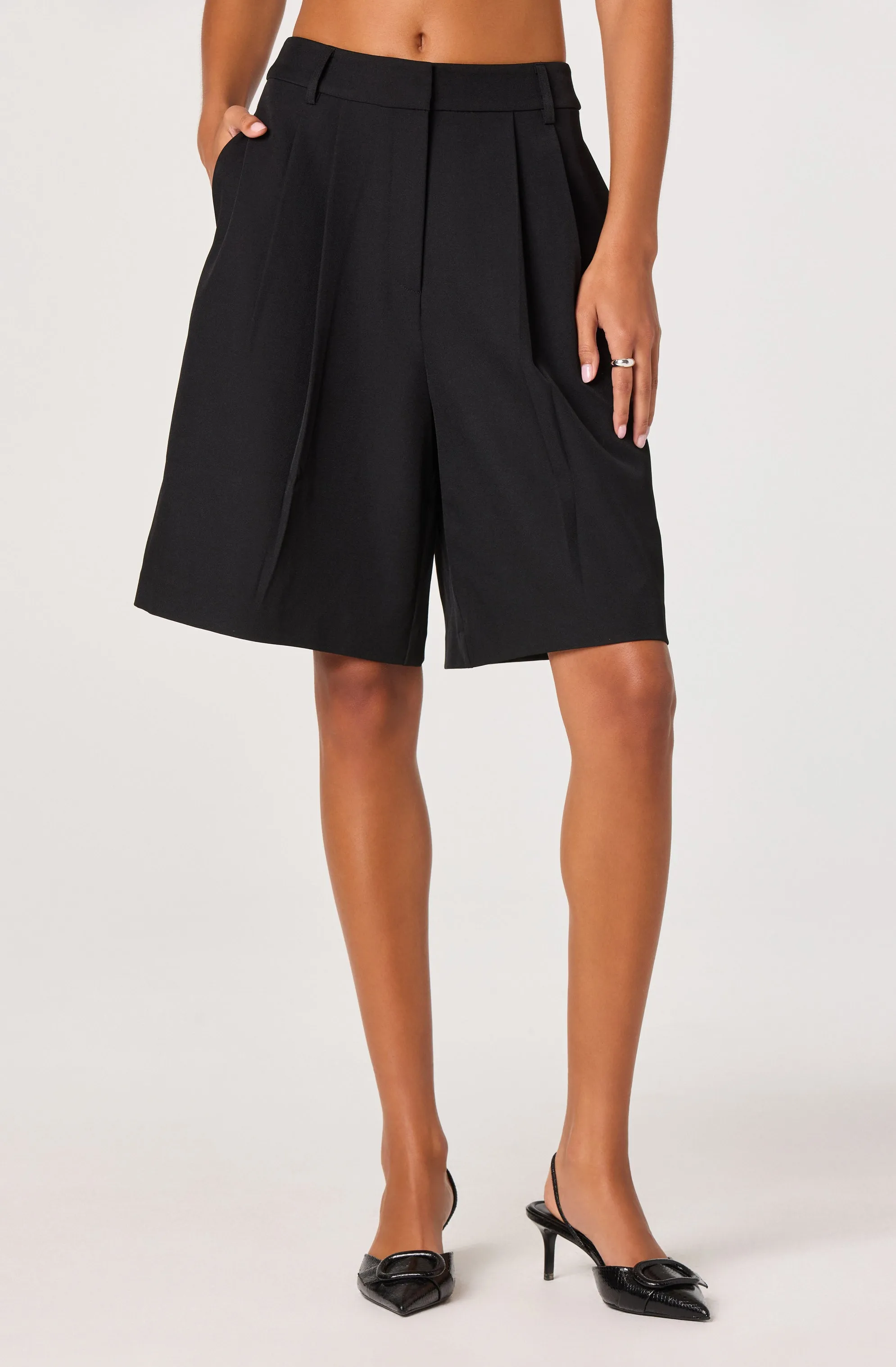 Pleat Front Tailored Bermuda Shorts sold by Astr product image thumbnail 3