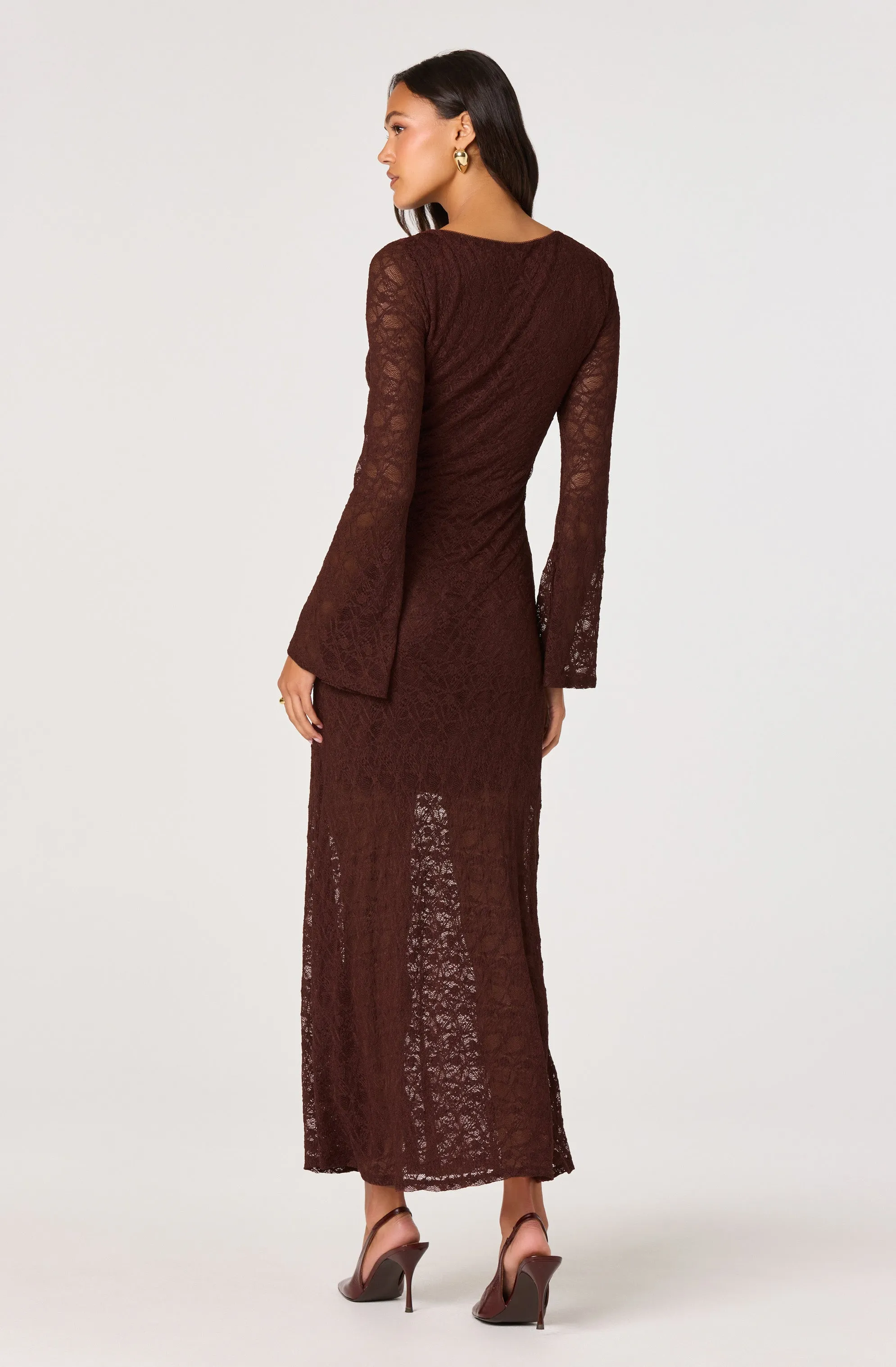 Long Sleeve Lace Maxi Dress sold by Astr product image thumbnail 4