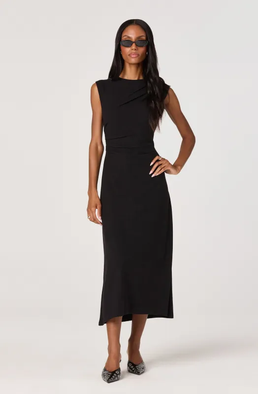 Draped aline dress sold by Astr