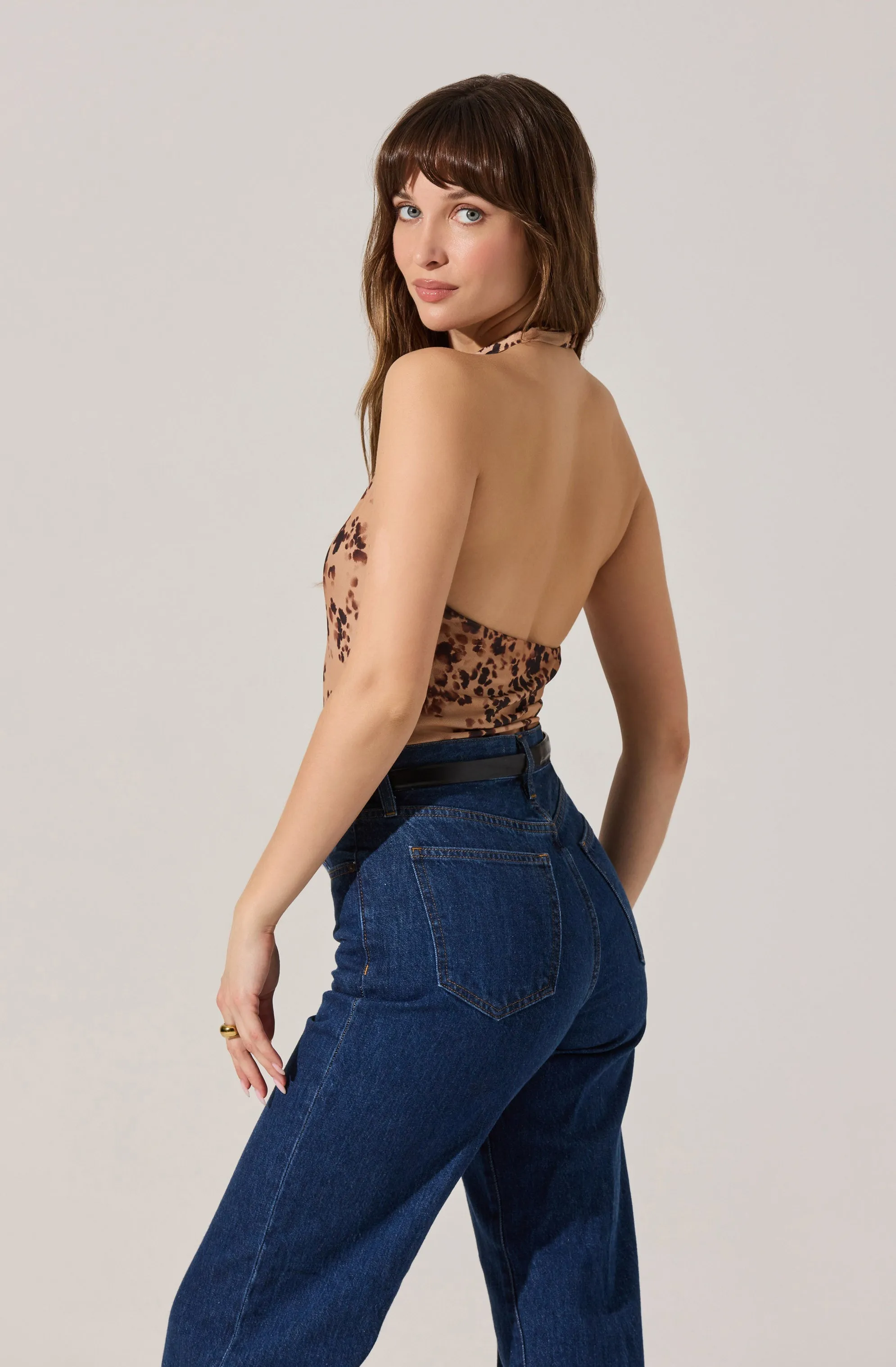 Nala Mesh Halter Bodysuit sold by Astr product image thumbnail 3
