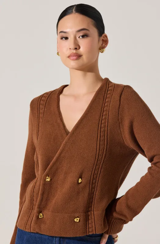Merritt Double Breasted Cardigan sold by Astr