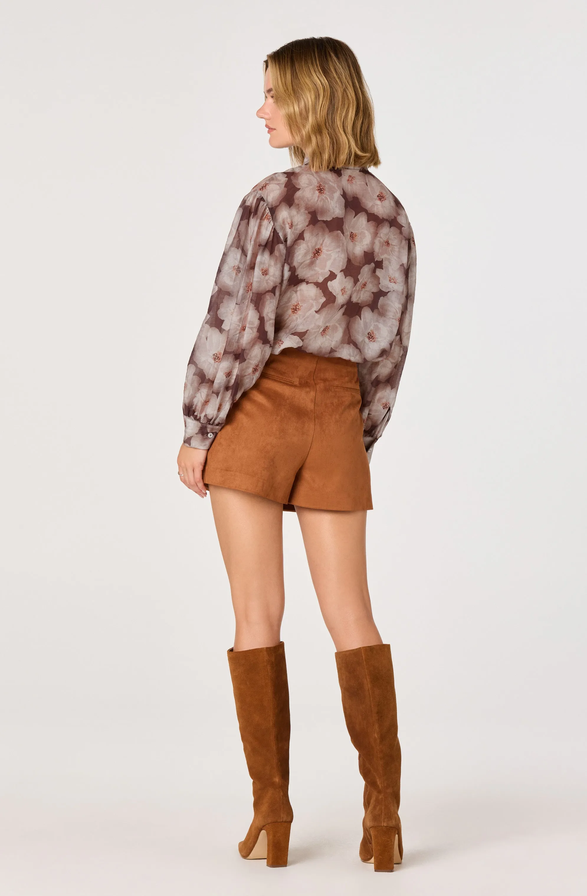 Semi Sheer Bow Necktie Top sold by Astr product image thumbnail 4
