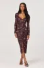 Ruched Mesh Midi Dress sold by Astr