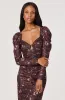 Ruched Mesh Midi Dress sold by Astr