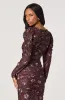 Ruched Mesh Midi Dress sold by Astr