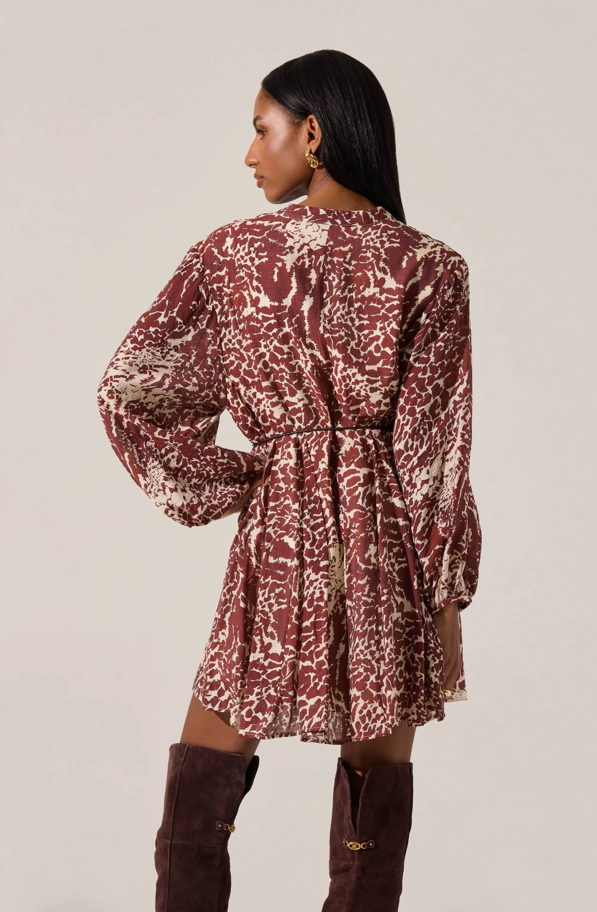 Marisela Belted V-Neck Mini Dress sold by Astr product image thumbnail 5