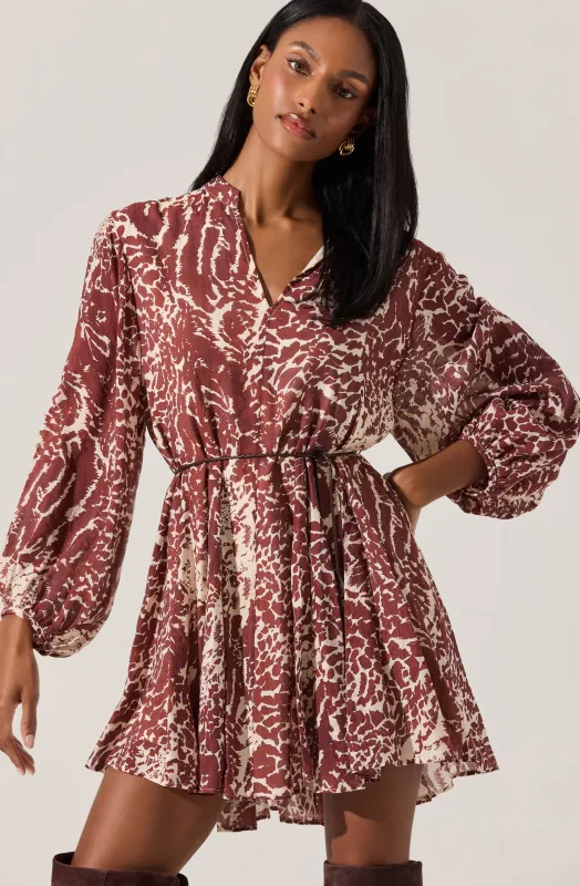 Marisela Belted V-Neck Mini Dress sold by Astr