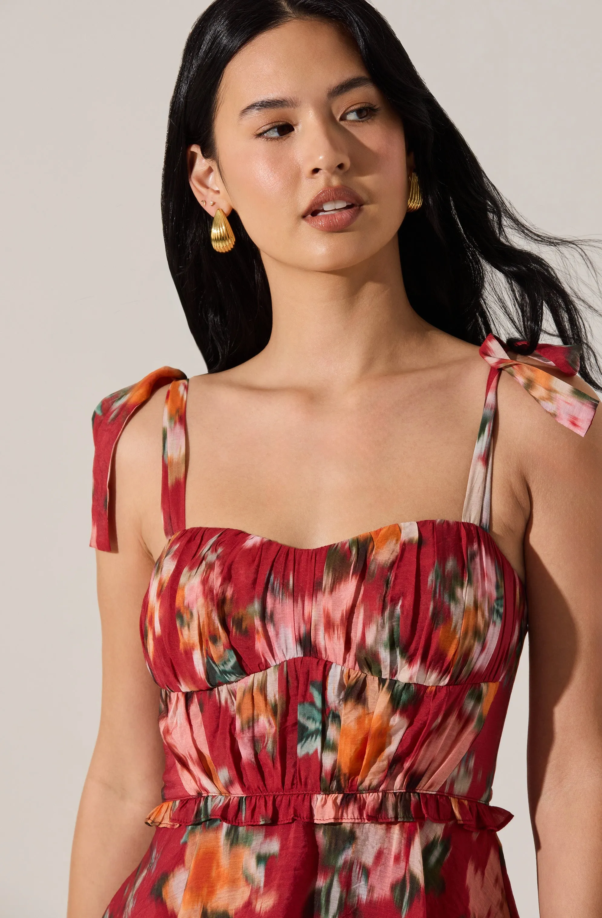 Mellorie Sweetheart Tiered Floral Maxi Dress sold by Astr product image thumbnail 4