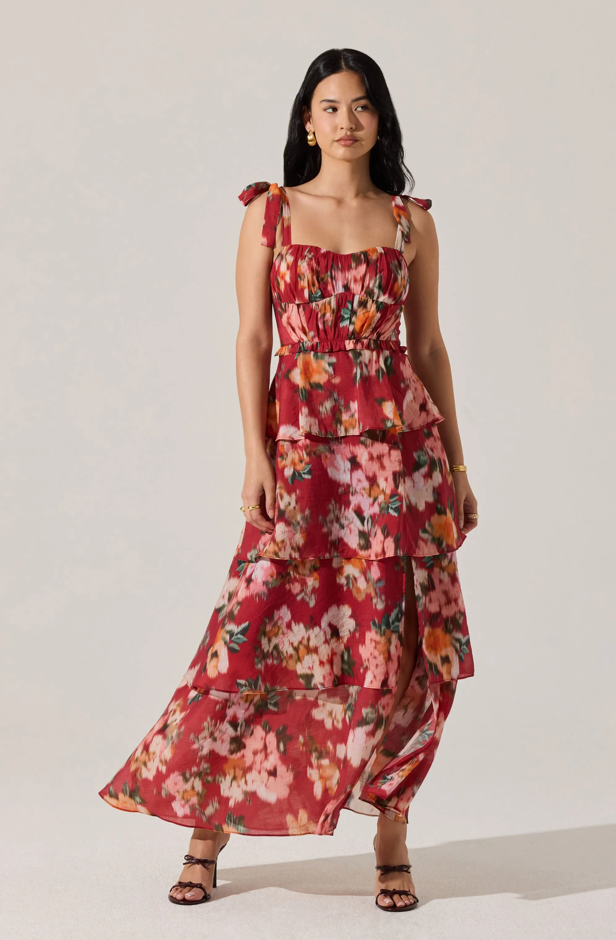 Mellorie Sweetheart Tiered Floral Maxi Dress sold by Astr product image thumbnail 5