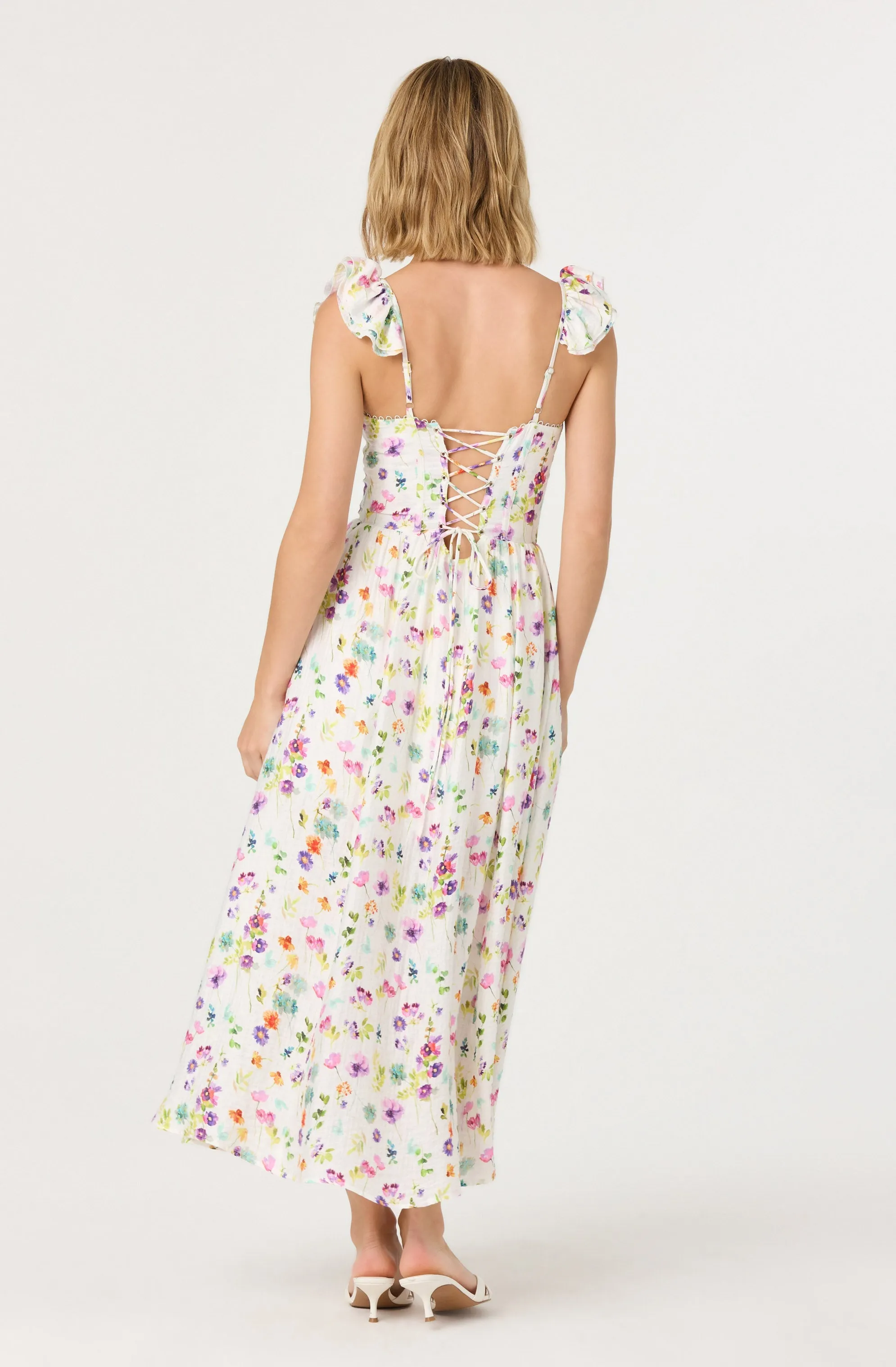 Wedelia Floral Bustier Midi Dress sold by Astr product image thumbnail 3