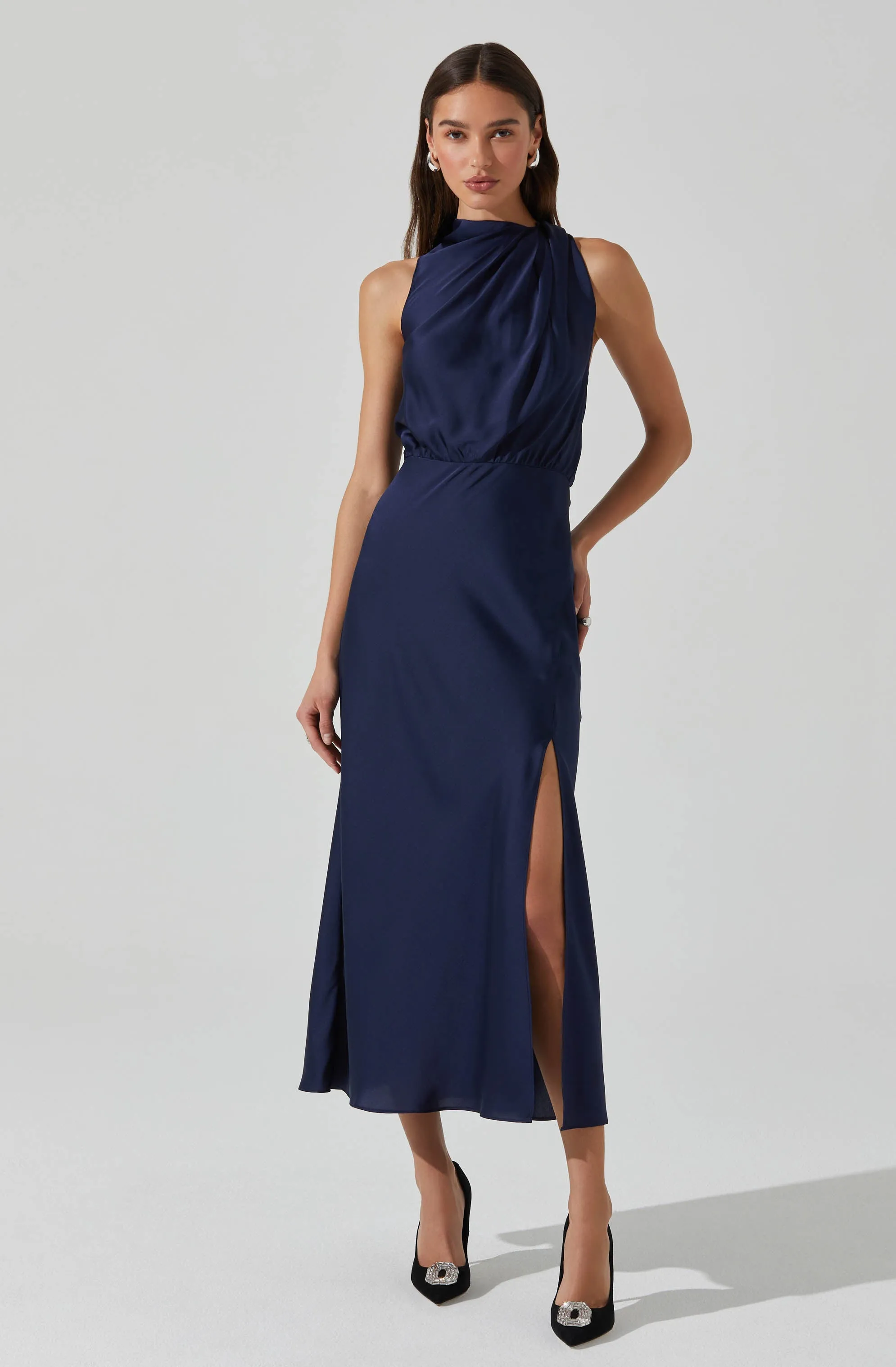 Jelyn Satin Midi Dress sold by Astr