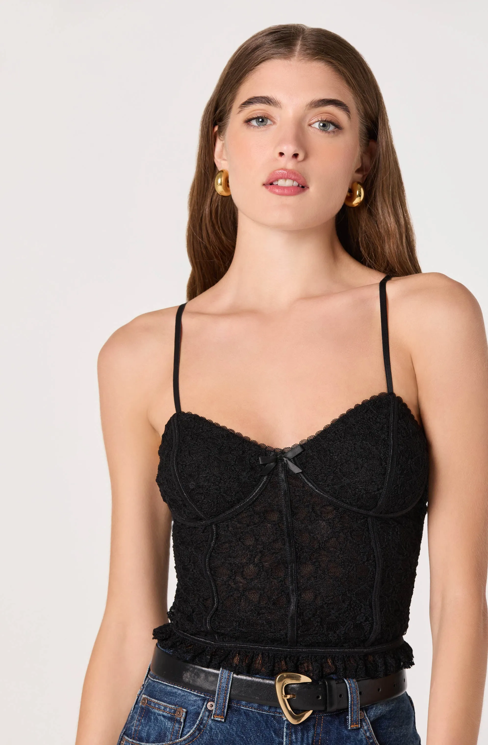Lace Sweetheart Bustier Top sold by Astr