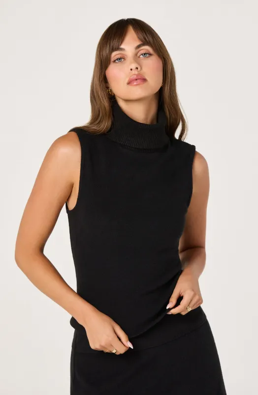Sleeveless Knit Turtleneck Top sold by Astr