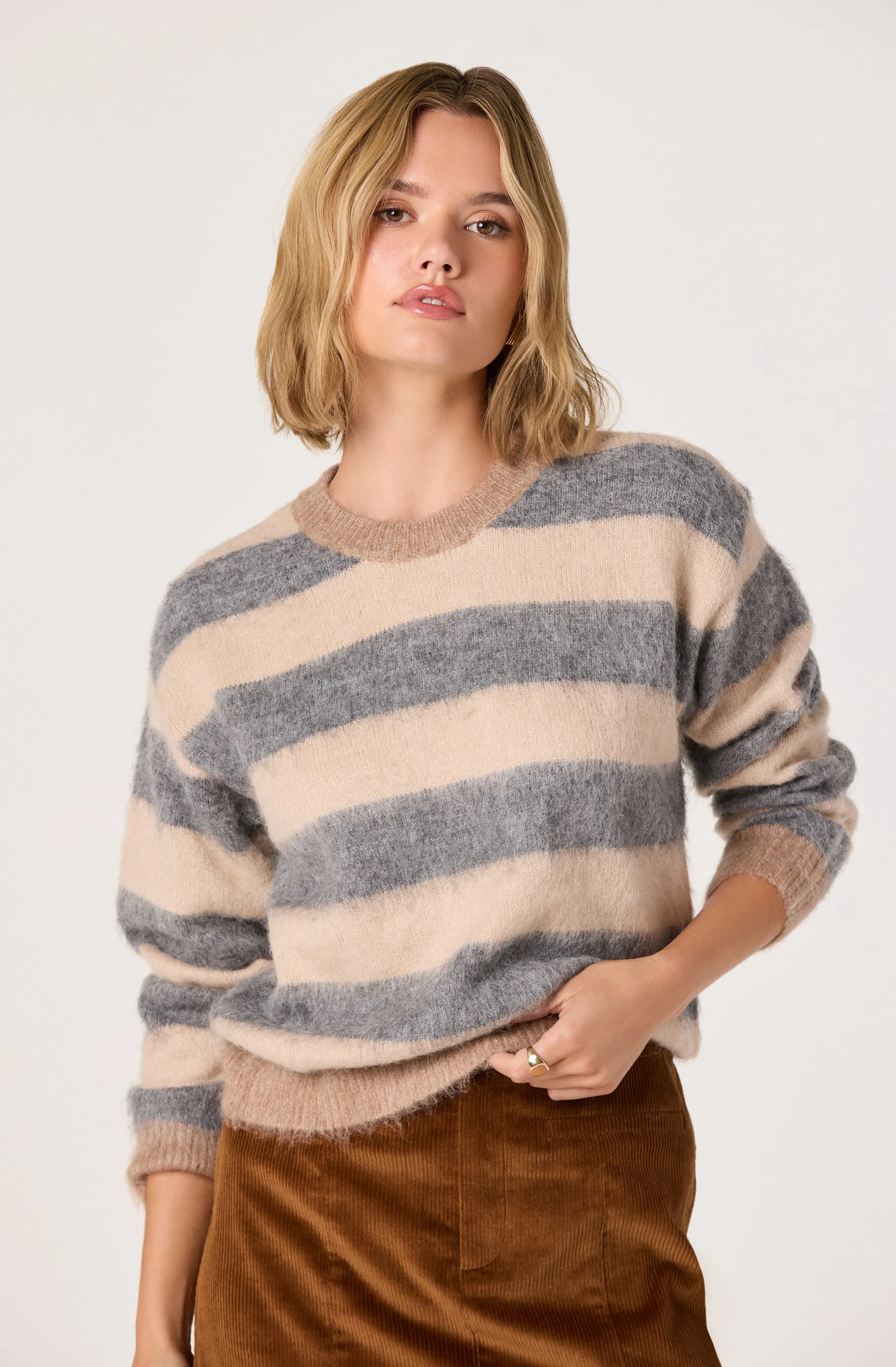 Striped Crewneck Sweater sold by Astr product image thumbnail 3
