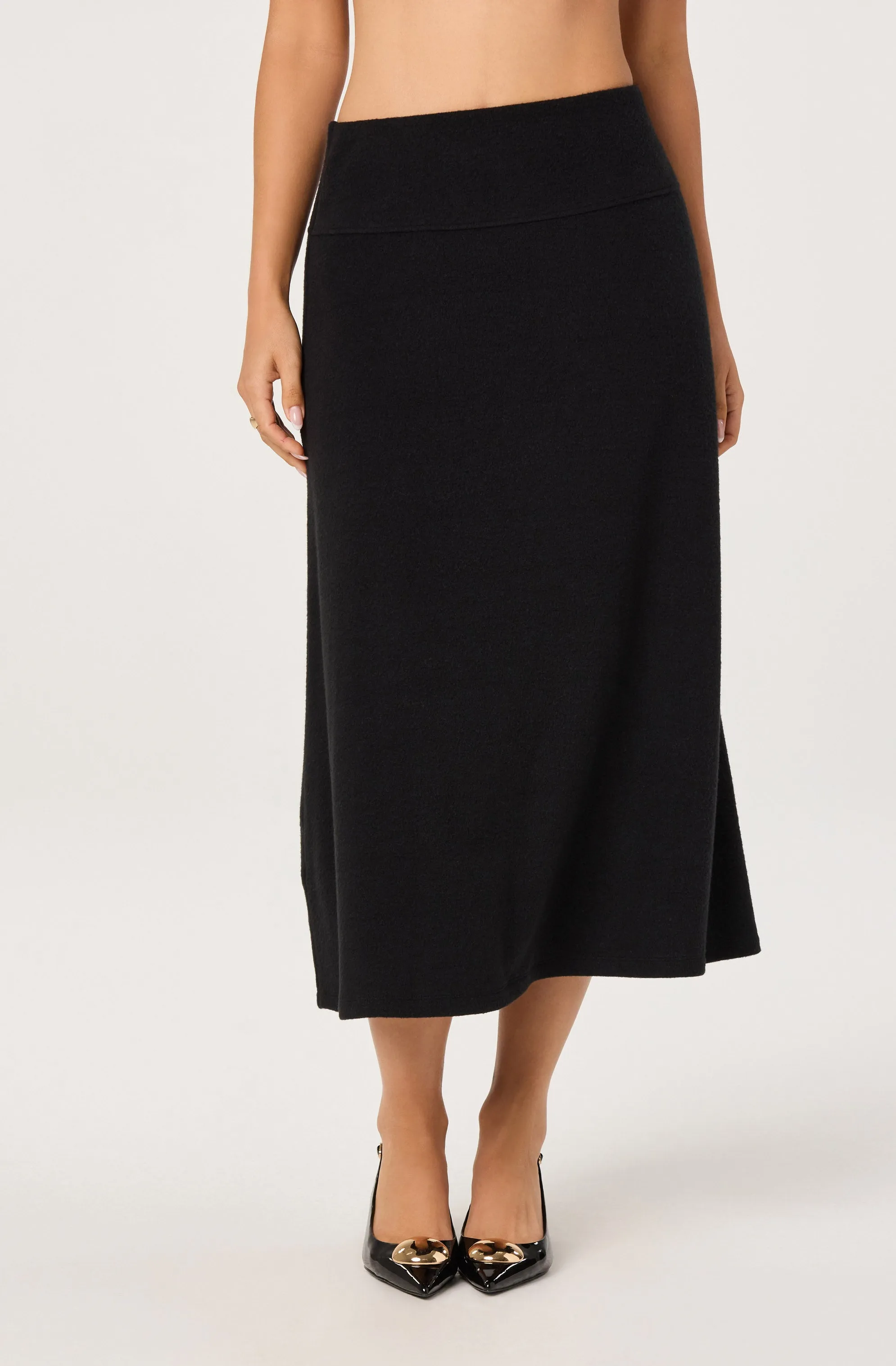 Knit A-line Midi Skirt sold by Astr product image thumbnail 4