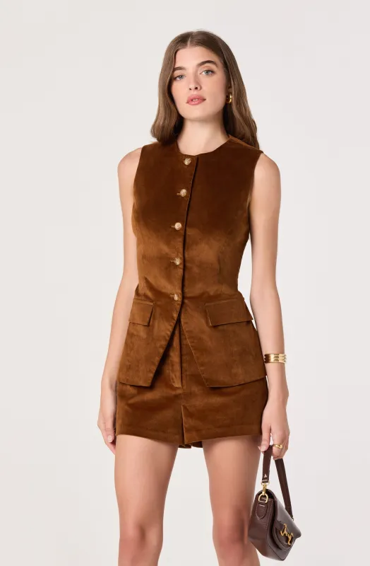 High-Rise Corduroy Shorts sold by Astr