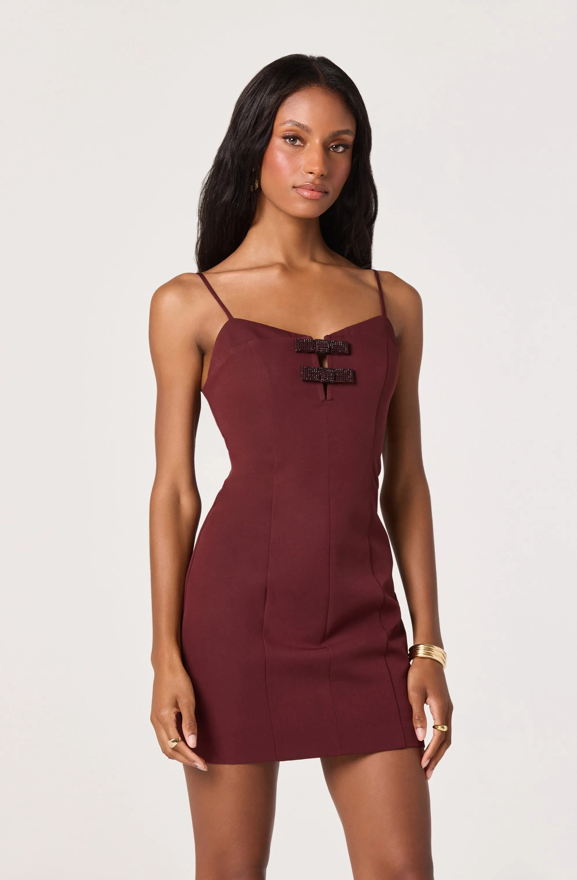 Embellished Bow Detail Mini Dress sold by Astr product image thumbnail 2