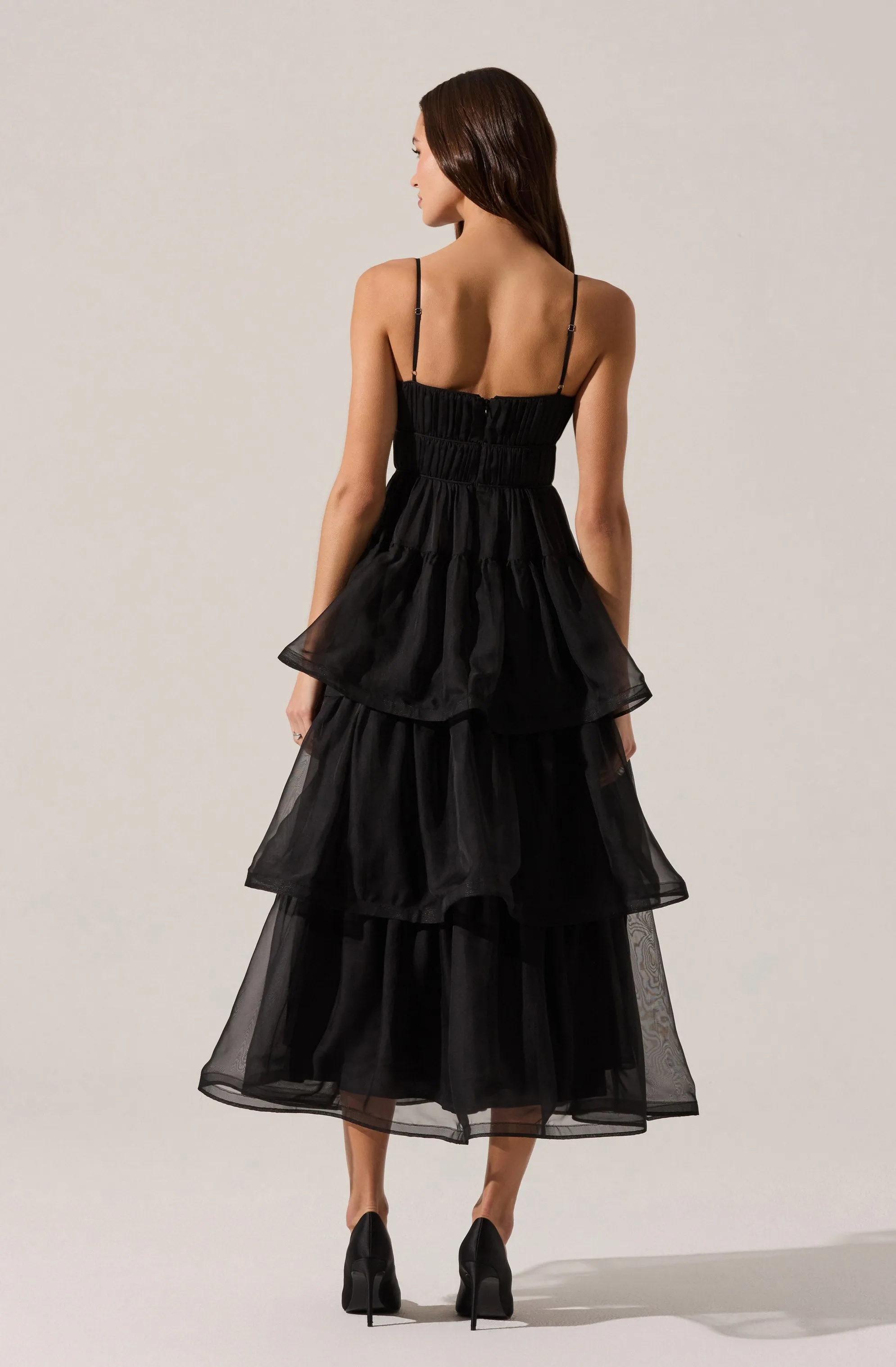 Theiria Pleated Tiered Midi Dress sold by Astr product image thumbnail 2