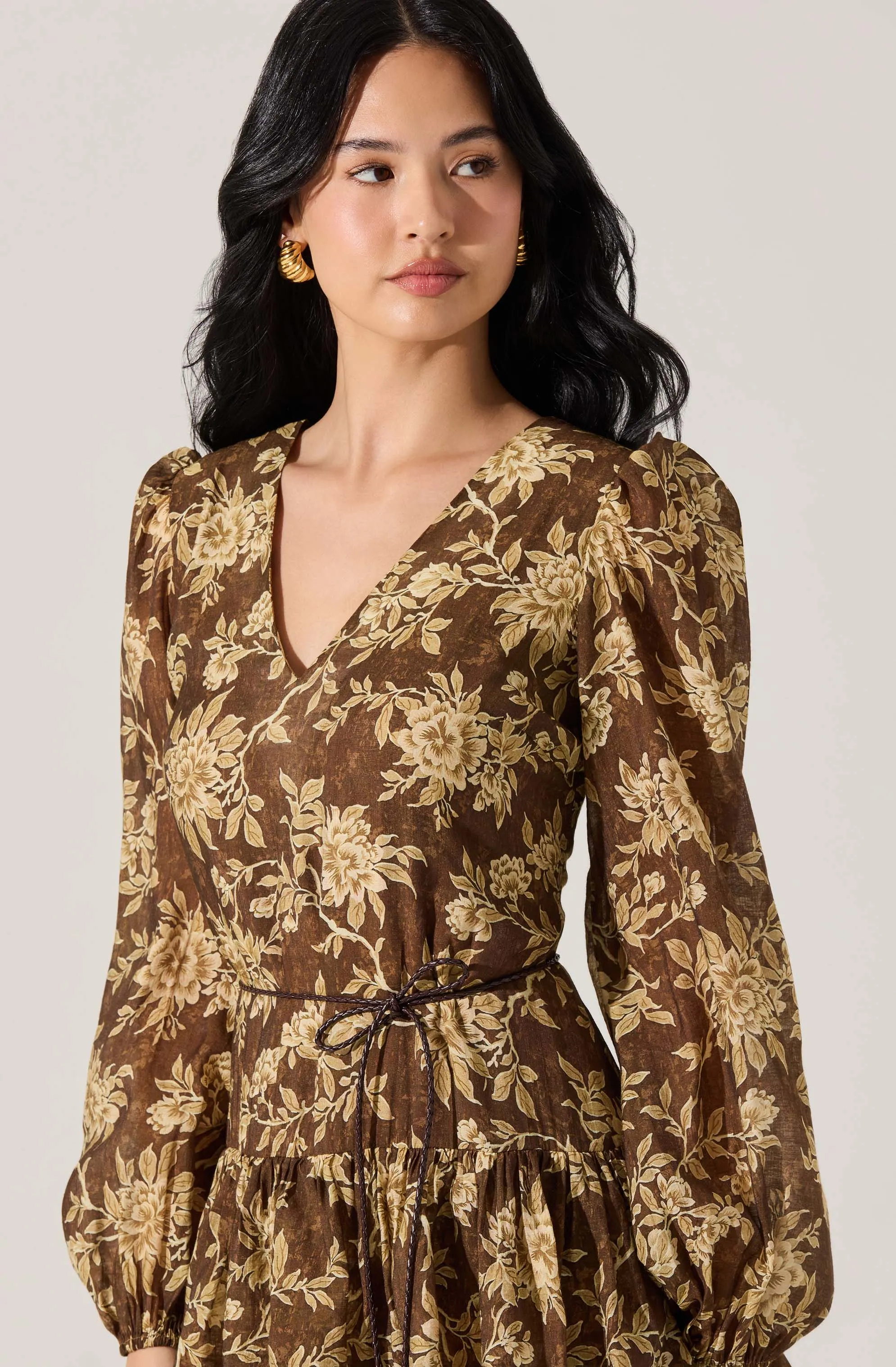 Franchesca Tiered Ruffle Floral Maxi Dress sold by Astr product image thumbnail 3