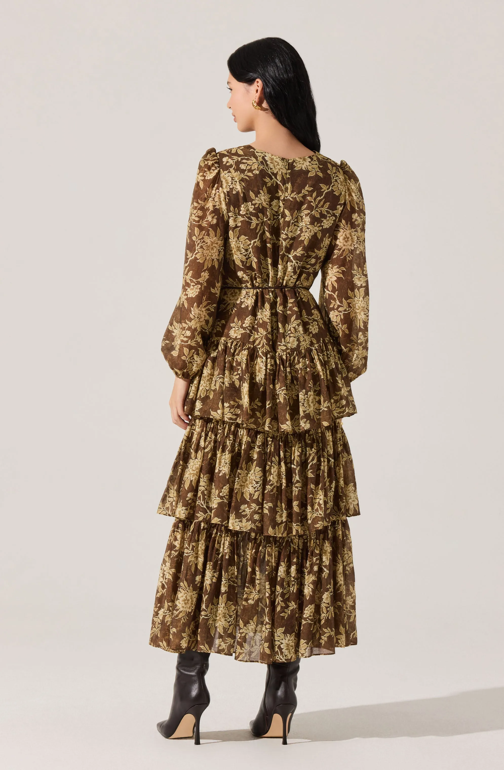 Franchesca Tiered Ruffle Floral Maxi Dress sold by Astr product image thumbnail 2