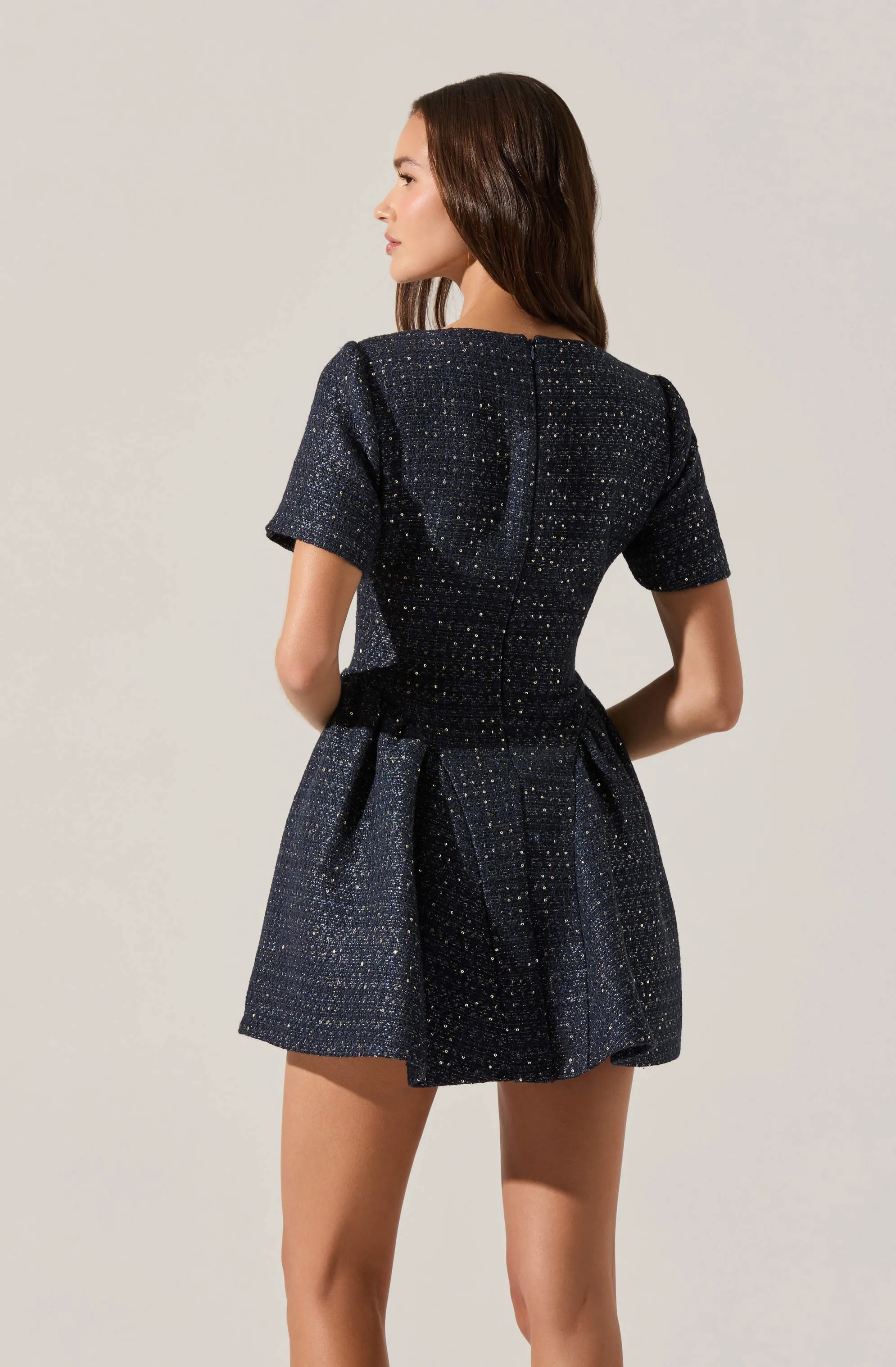Janel Tweed Mini Skater Dress sold by Astr product image thumbnail 2