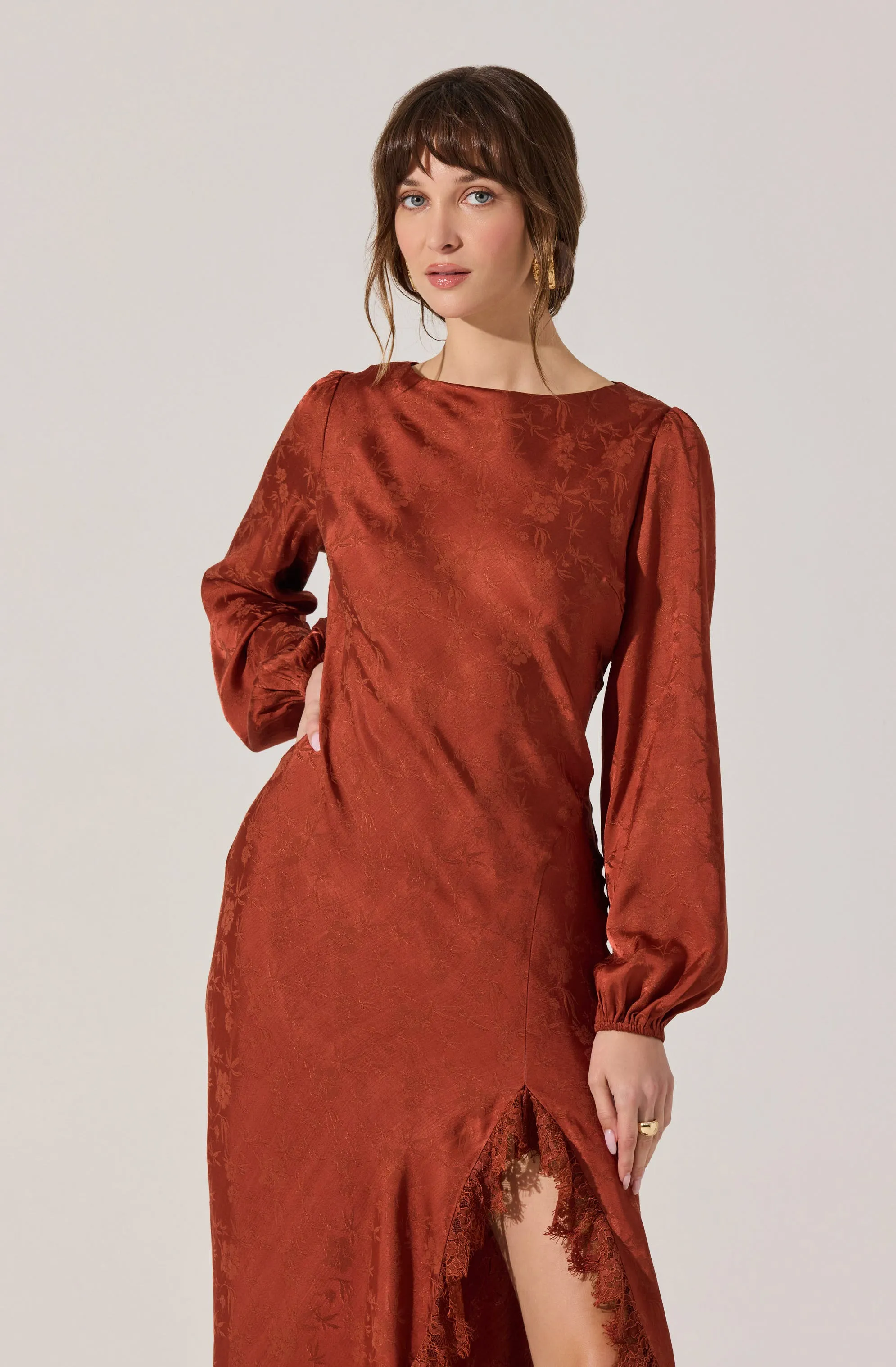 Ilaria Floral Jacquard Midi Dress sold by Astr product image thumbnail 4