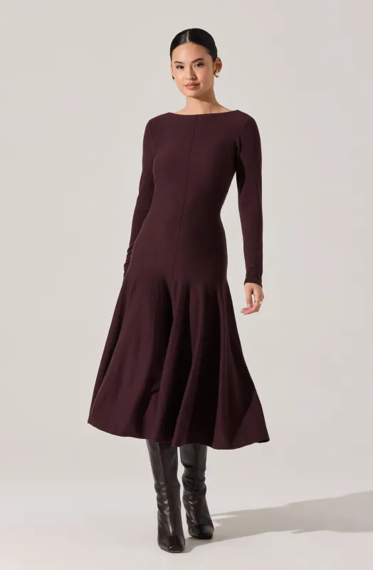 Doreyda Scoop Back Midi Sweater Dress made by Astr