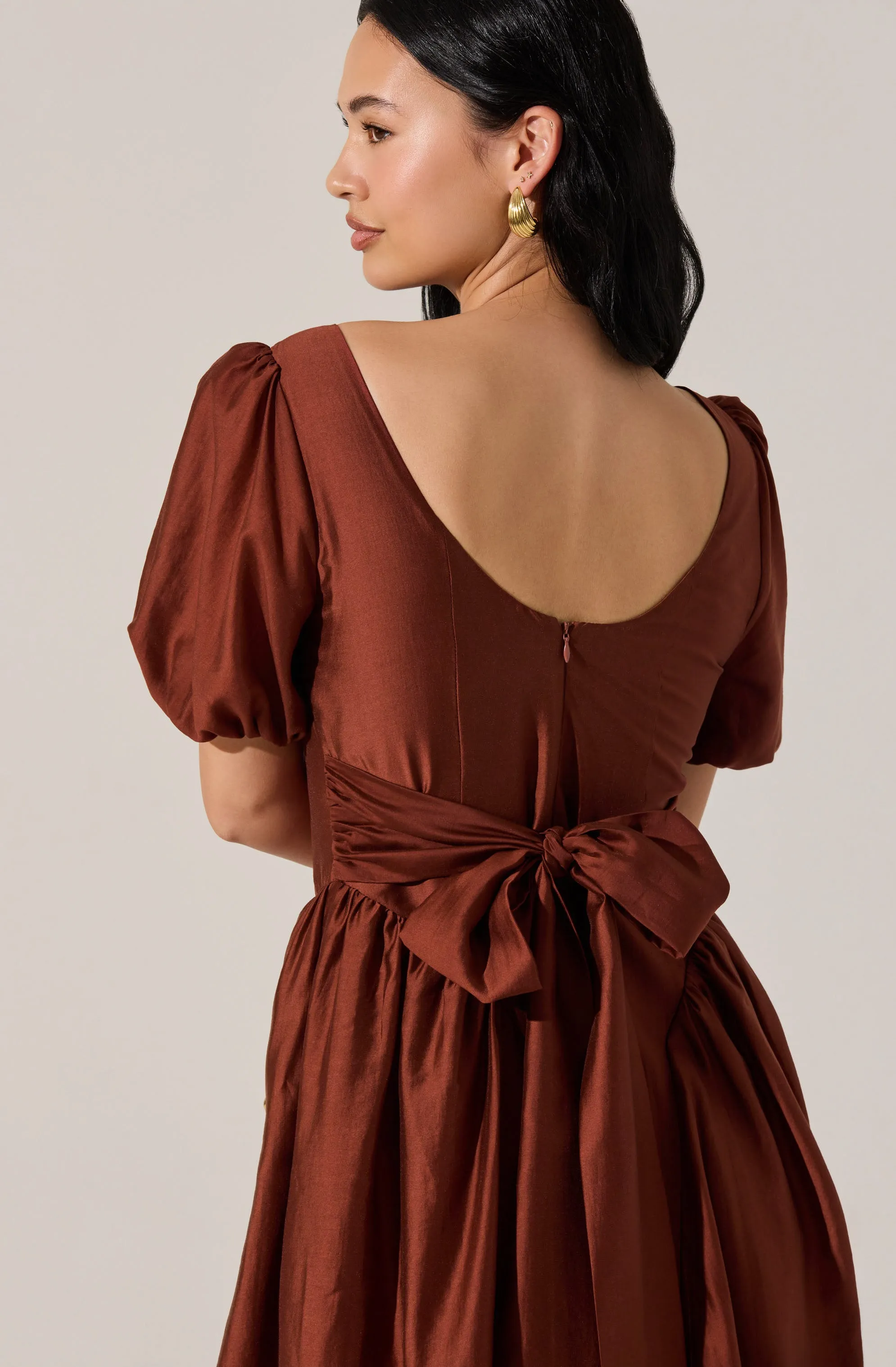 Keairra Puff Sleeve Midi Dress sold by Astr product image thumbnail 2