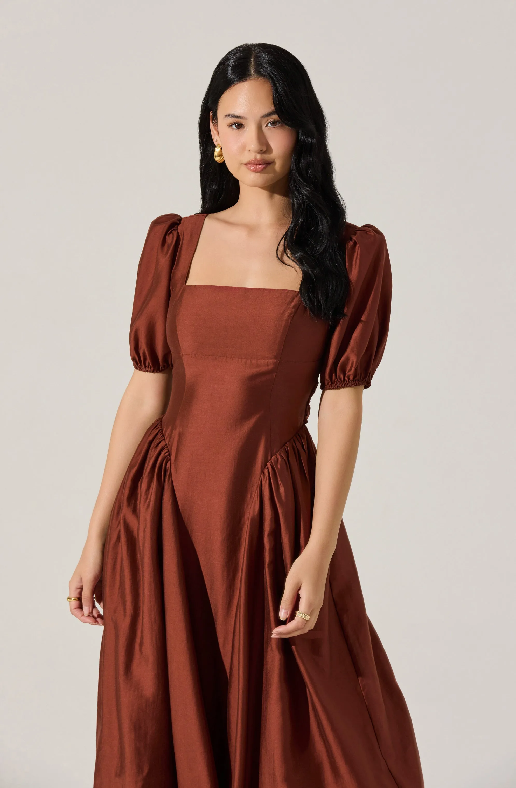 Keairra Puff Sleeve Midi Dress sold by Astr product image thumbnail 3