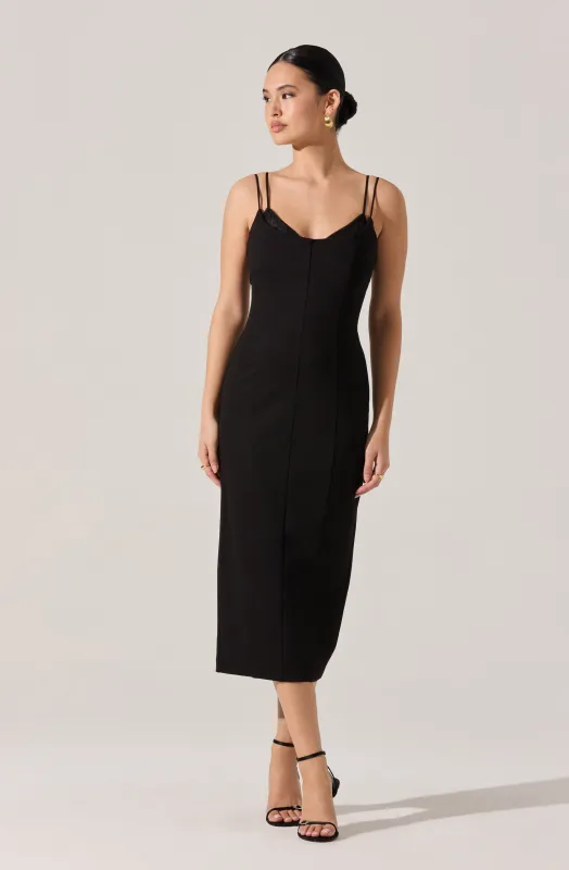 Allura Peekaboo Lace Midi Dress sold by Astr