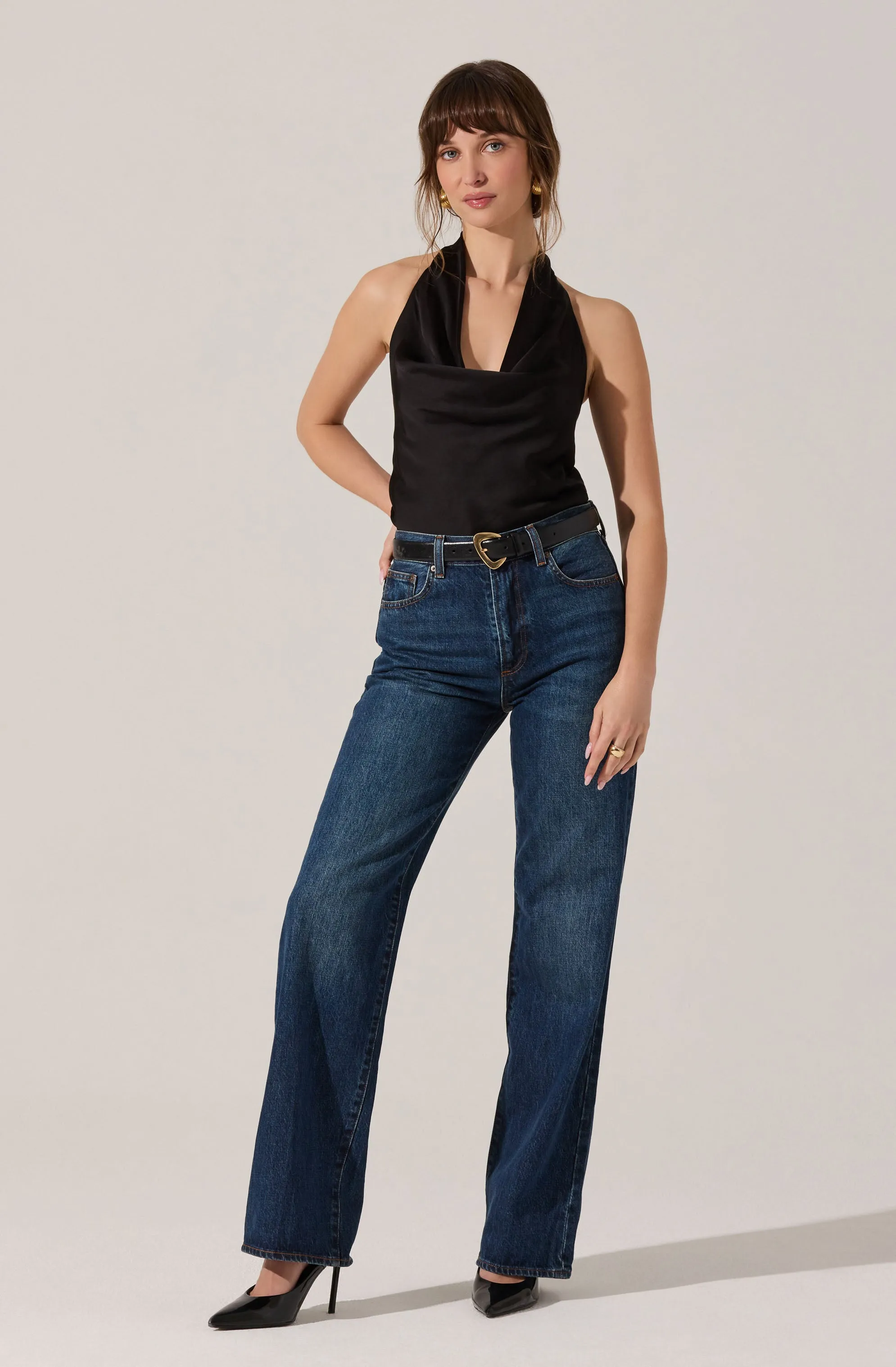 Zelenka Cowl Neck Halter Top sold by Astr product image thumbnail 4