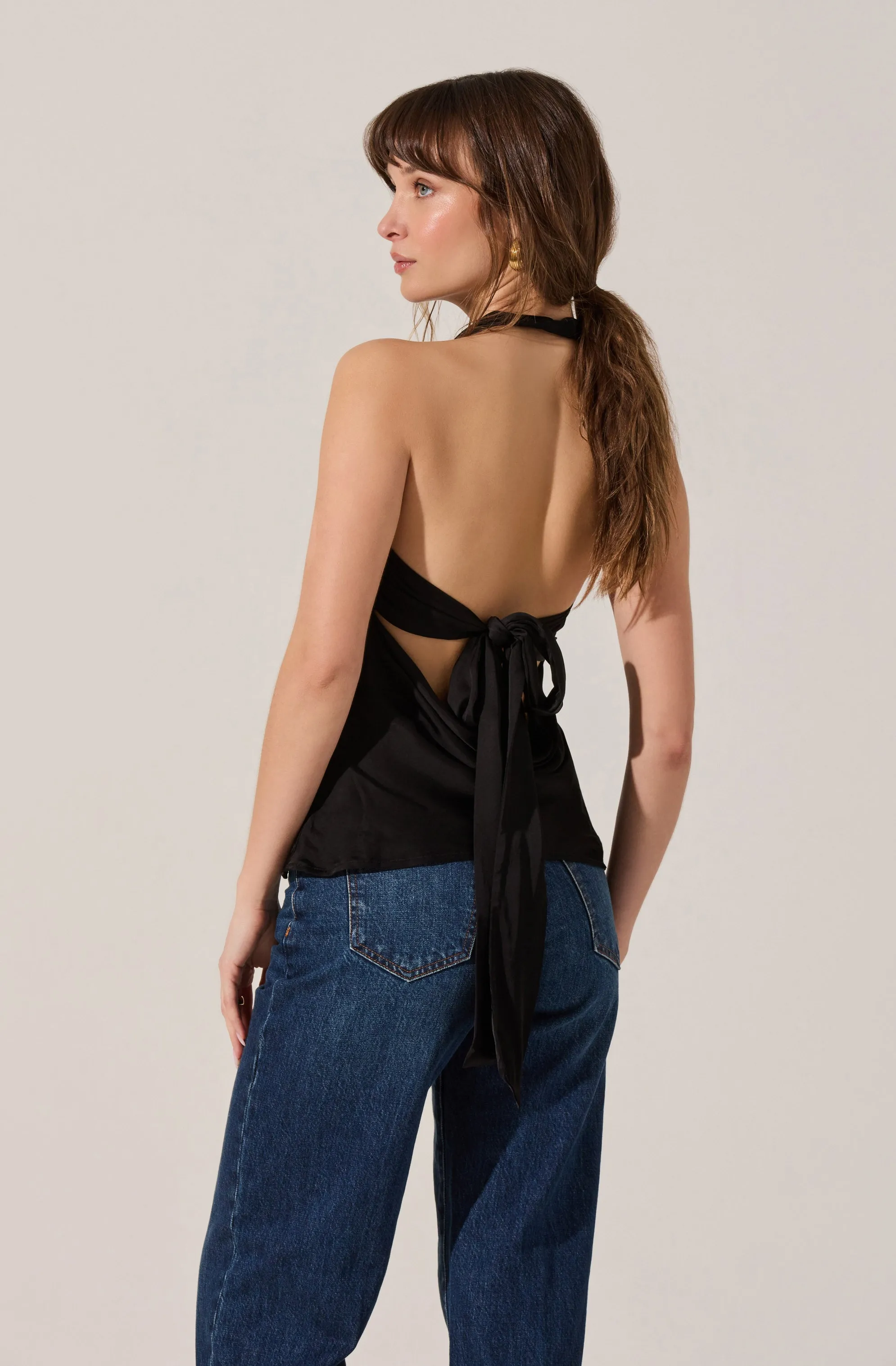 Zelenka Cowl Neck Halter Top sold by Astr product image thumbnail 3
