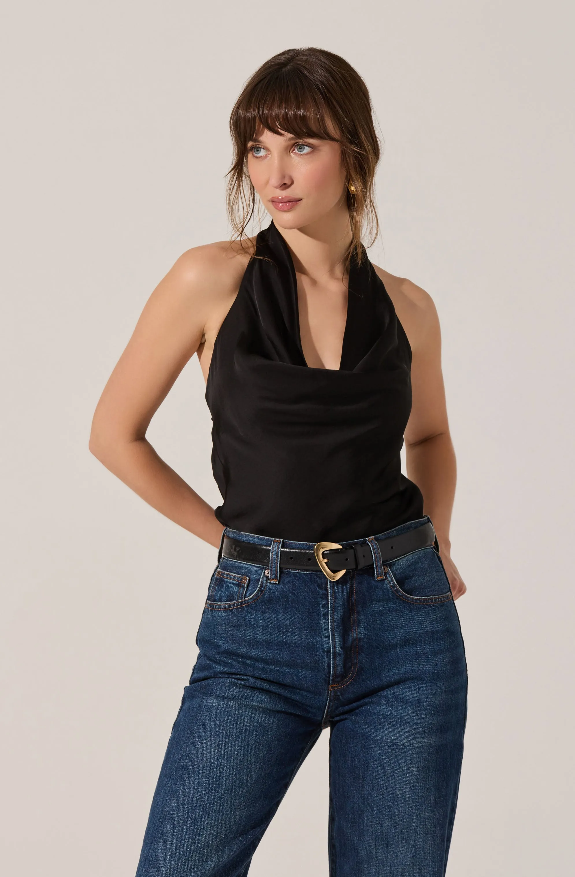 Zelenka Cowl Neck Halter Top sold by Astr product image thumbnail 2