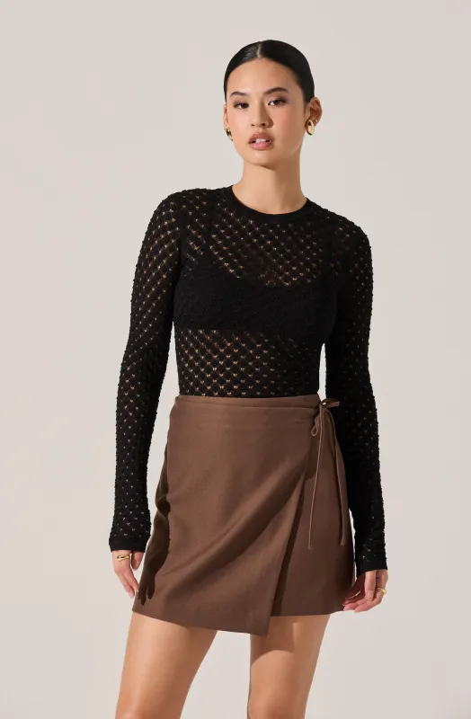 Dex Textured Sweater Top made by Astr
