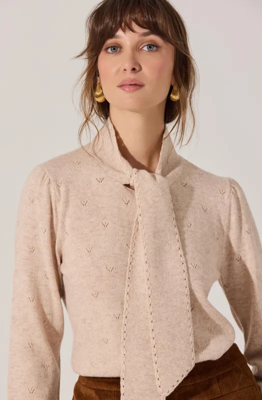 Ovalia Scarf Neck Sweater made by Astr