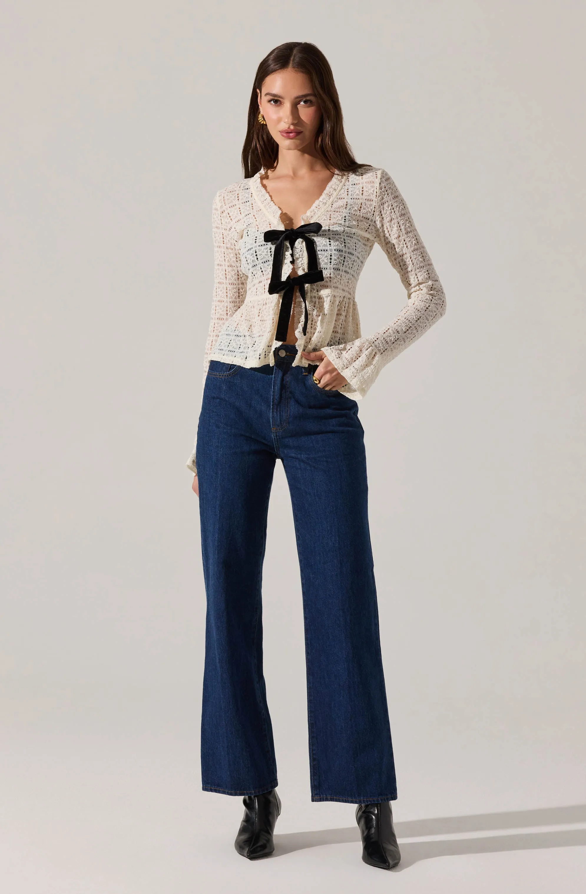 Miliana Contrast Bow Top sold by Astr product image thumbnail 4