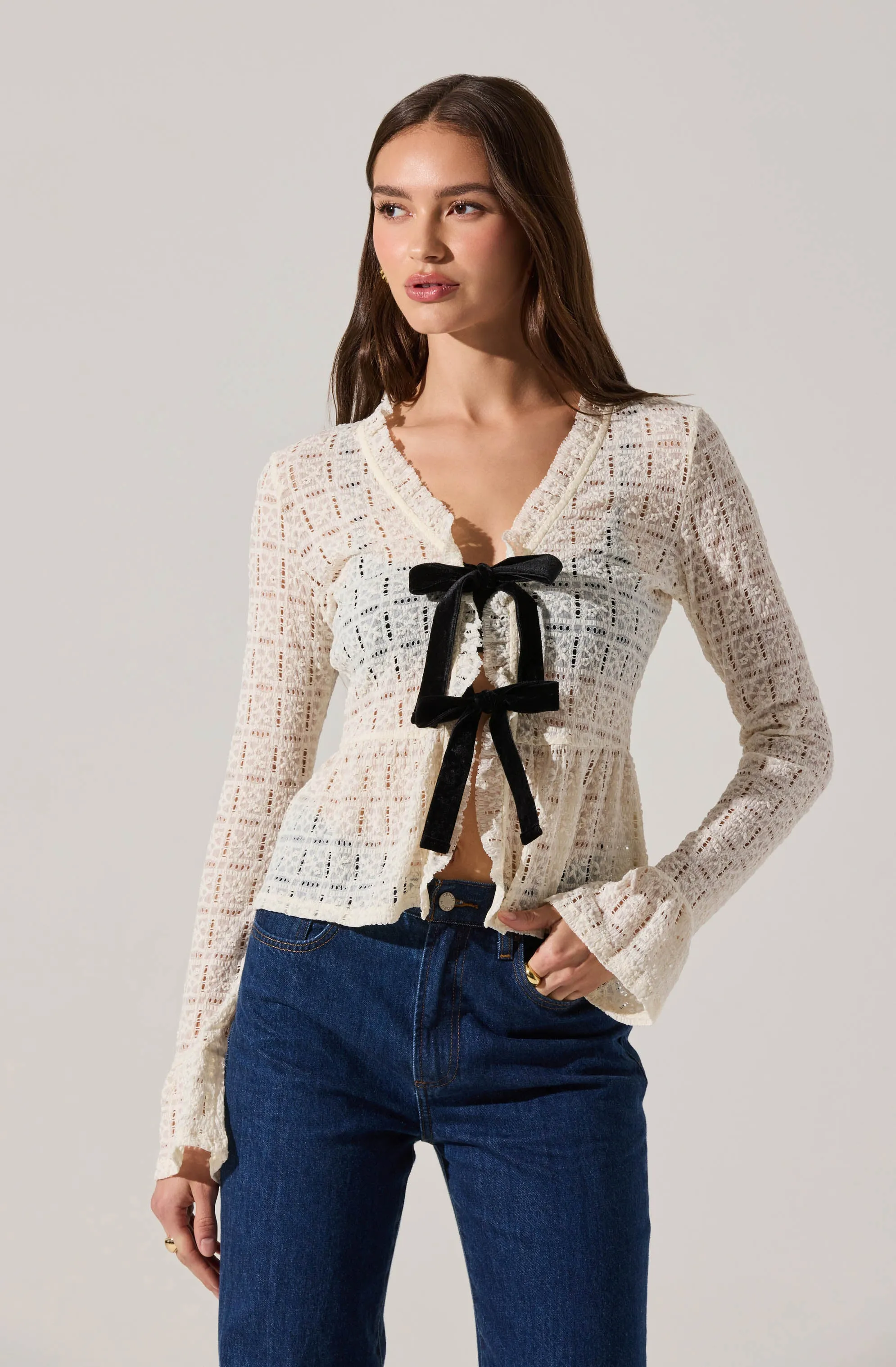 Miliana Contrast Bow Top sold by Astr product image thumbnail 5